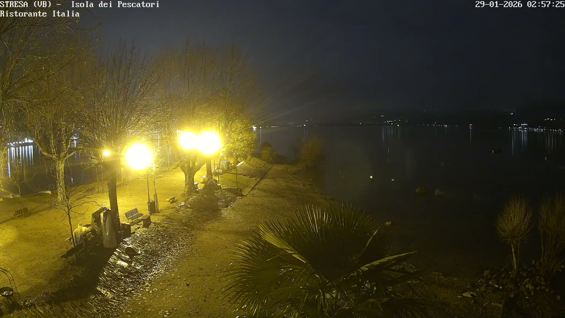 Isola dei Pescatori Island, Maggiore Lake Live Cam - Stresa, Piedmont, Italy