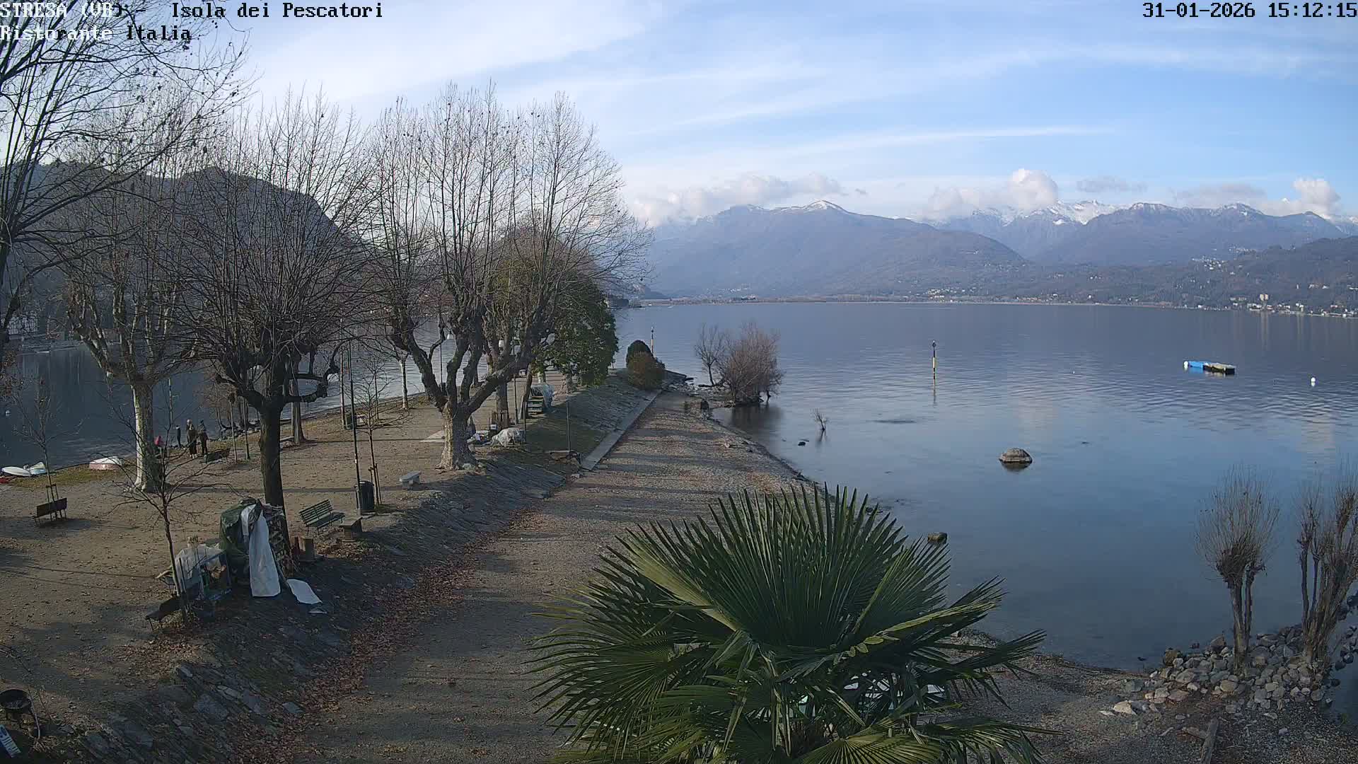 Isola dei Pescatori Island, Maggiore Lake Live Cam - Stresa, Piedmont, Italy