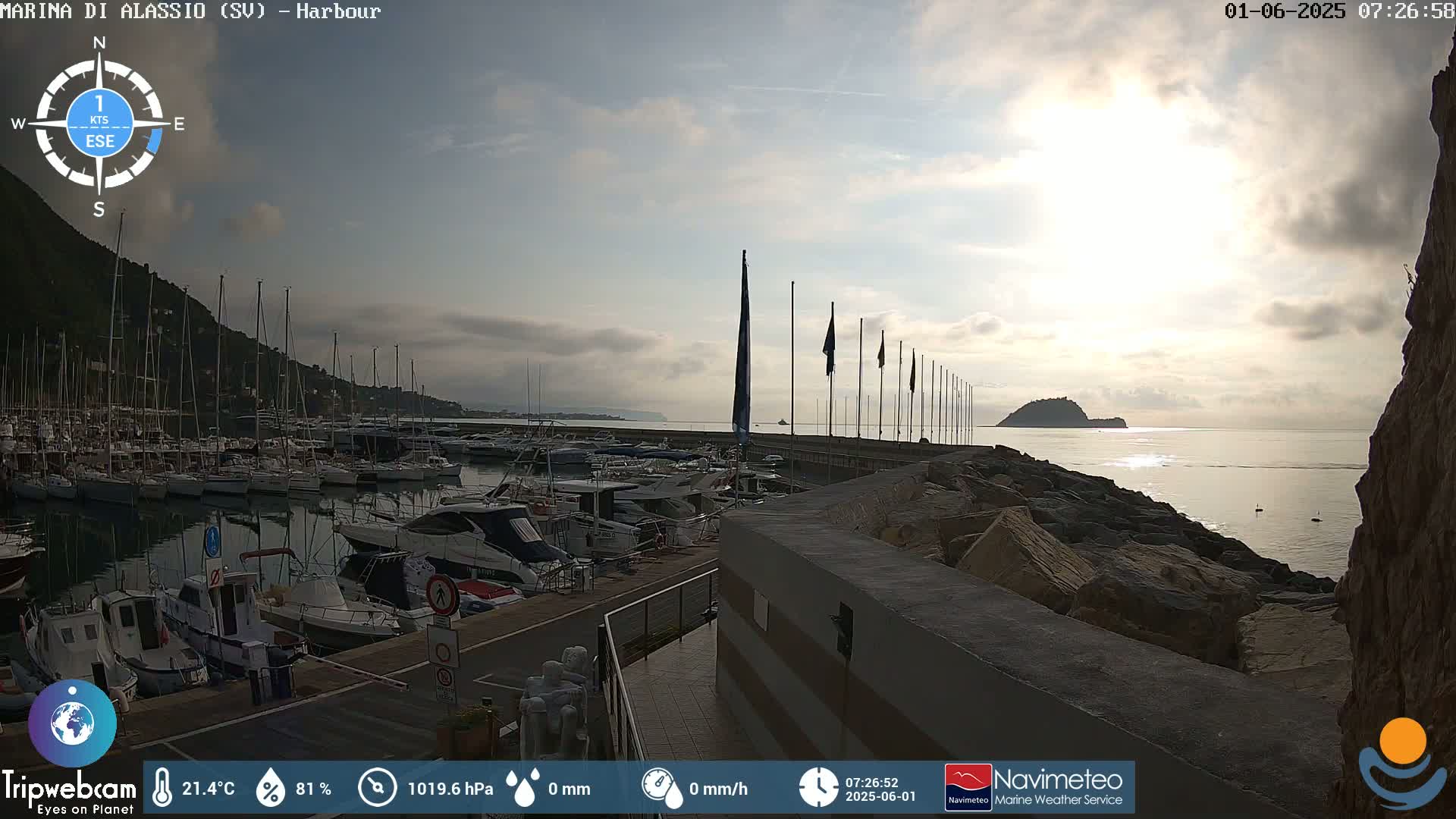 Alassio  Marina , Porto Luca Ferrari Live Cam - Alassio,  Liguria, Italy