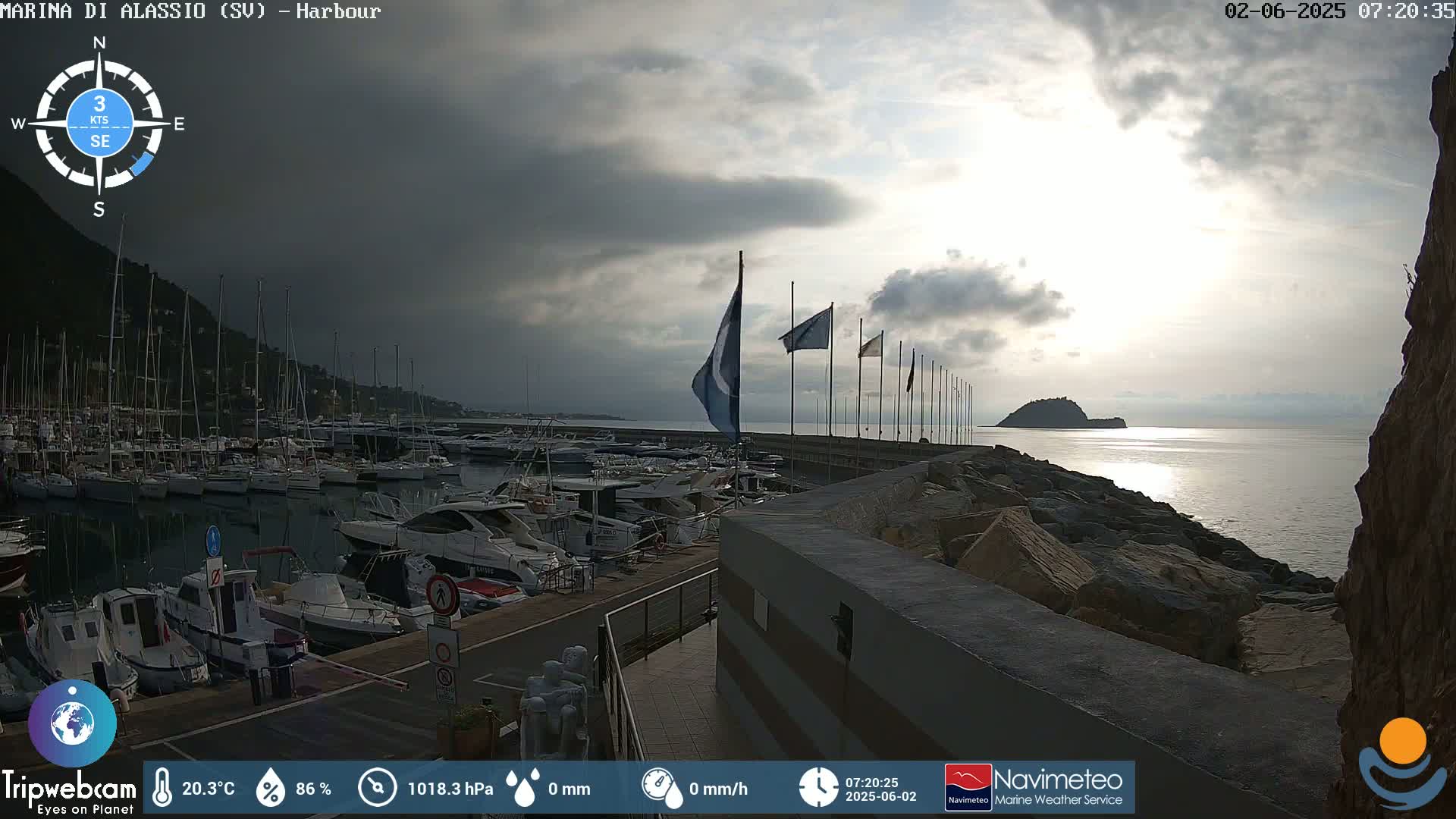 Alassio  Marina , Porto Luca Ferrari Live Cam - Alassio,  Liguria, Italy