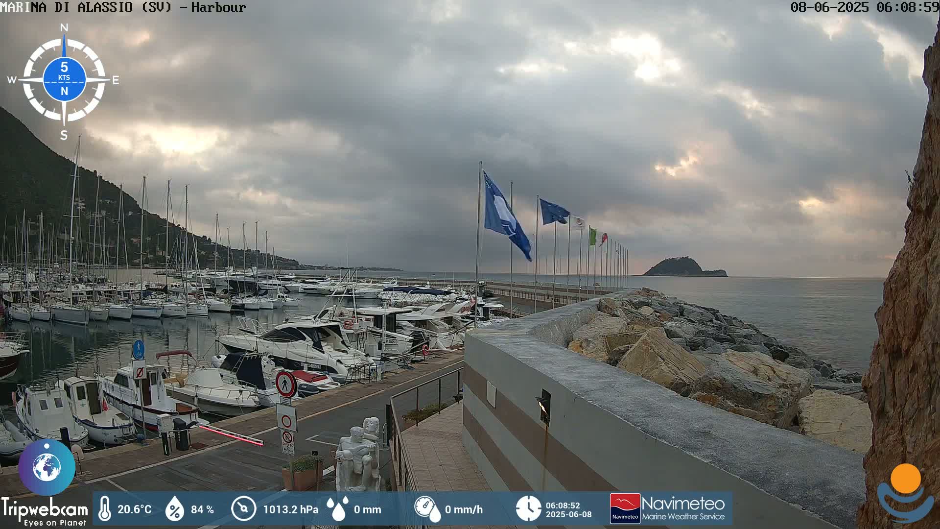 Alassio  Marina , Porto Luca Ferrari Live Cam - Alassio,  Liguria, Italy