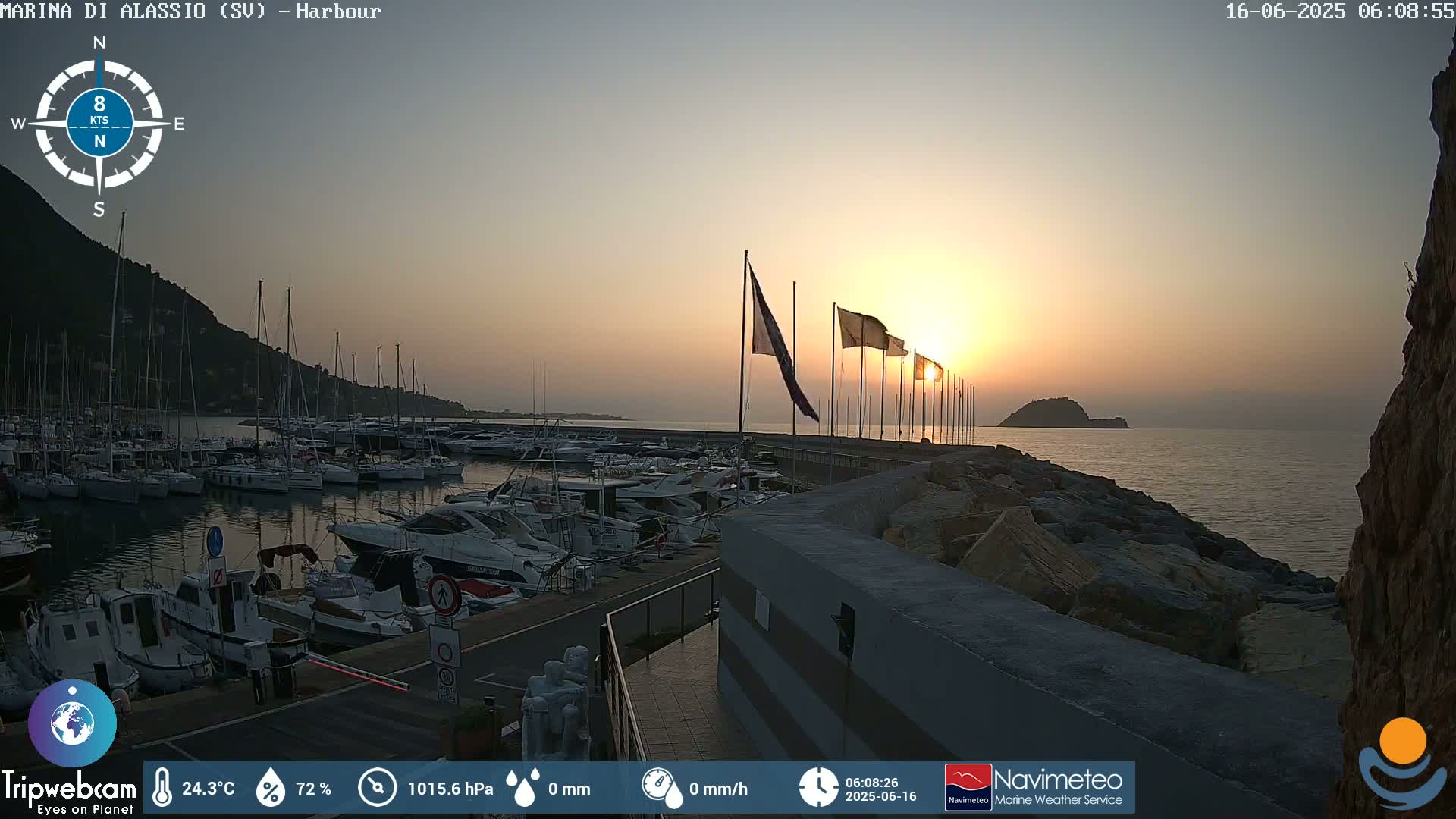 Alassio  Marina , Porto Luca Ferrari Live Cam - Alassio,  Liguria, Italy