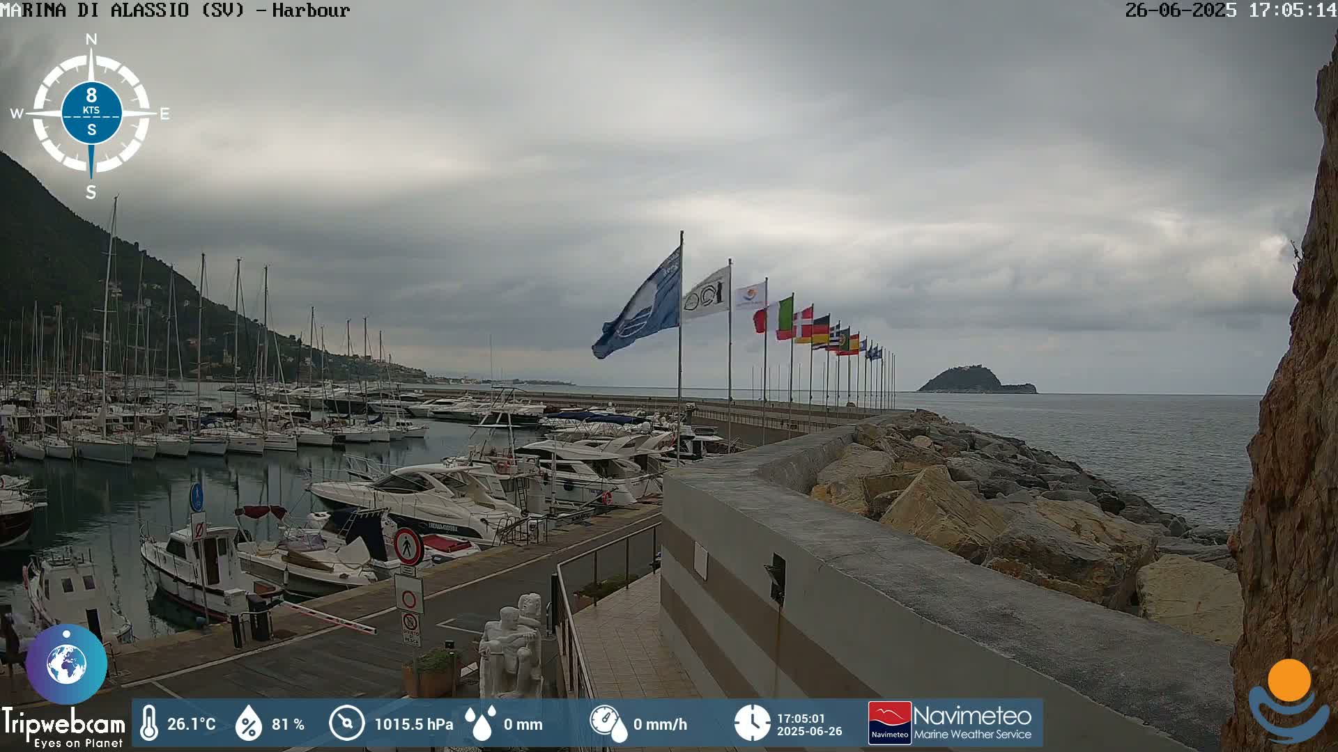 Alassio  Marina , Porto Luca Ferrari Live Cam - Alassio,  Liguria, Italy