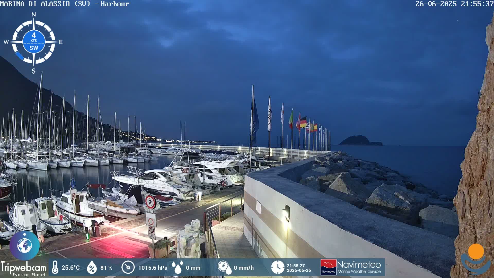 Alassio  Marina , Porto Luca Ferrari Live Cam - Alassio,  Liguria, Italy