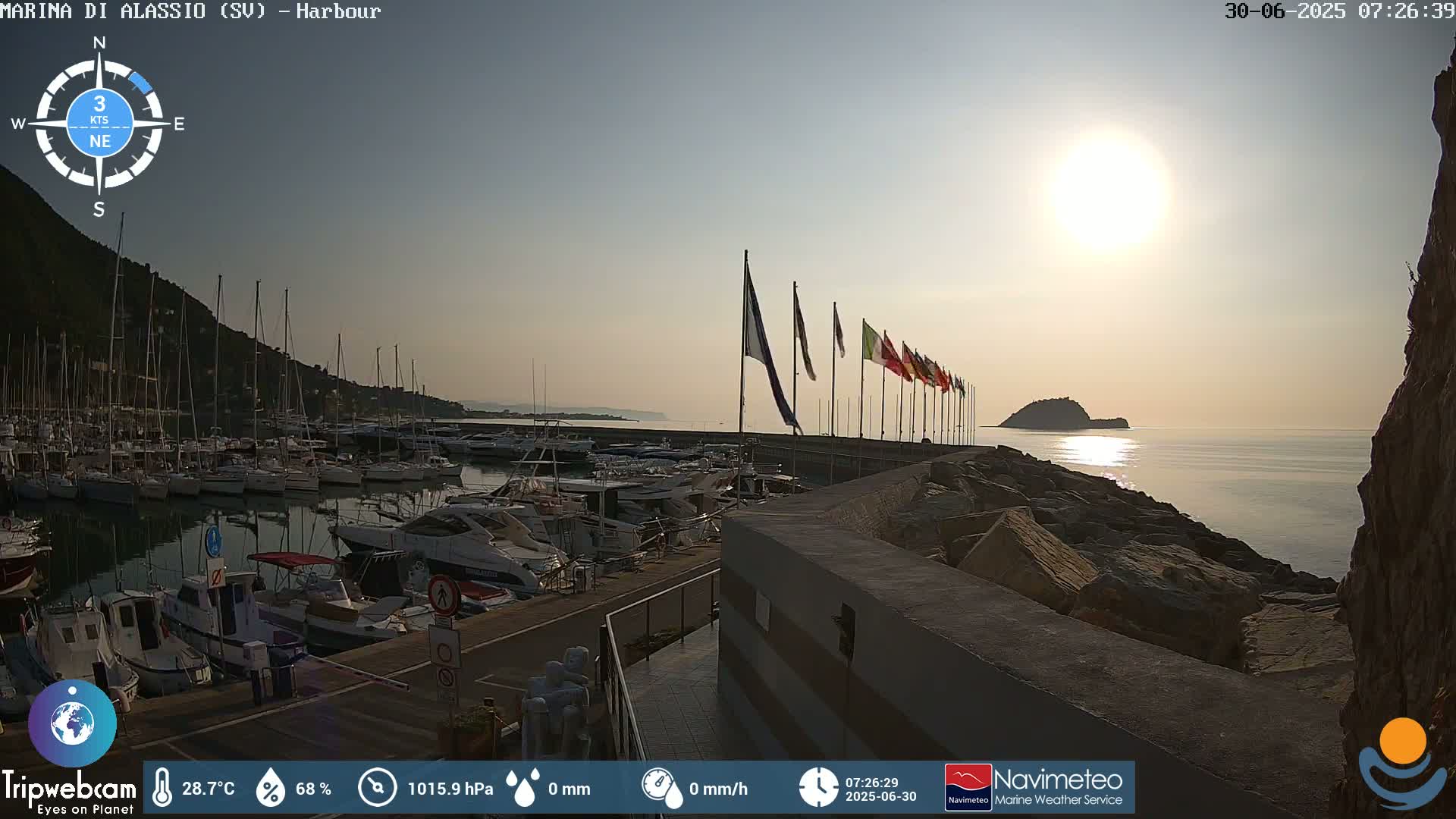 Alassio  Marina , Porto Luca Ferrari Live Cam - Alassio,  Liguria, Italy