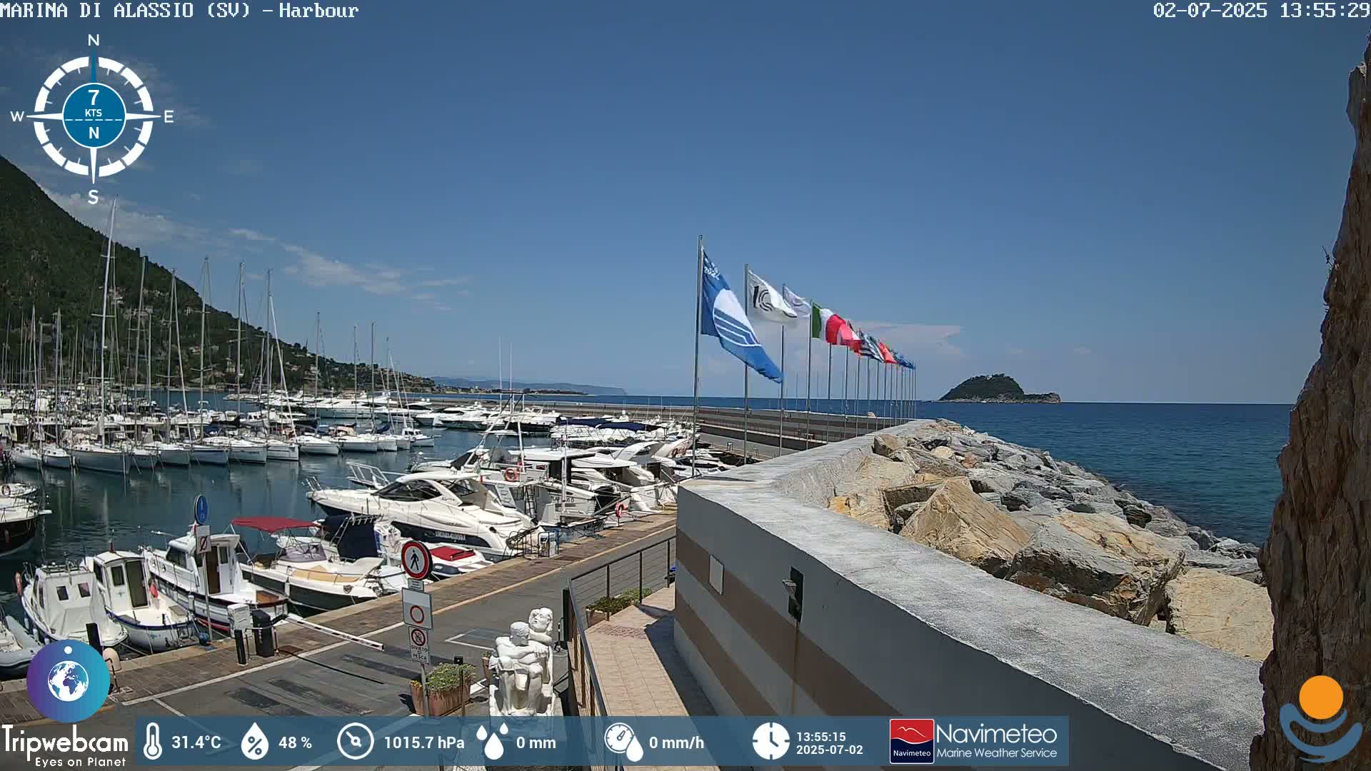 Alassio  Marina , Porto Luca Ferrari Live Cam - Alassio,  Liguria, Italy