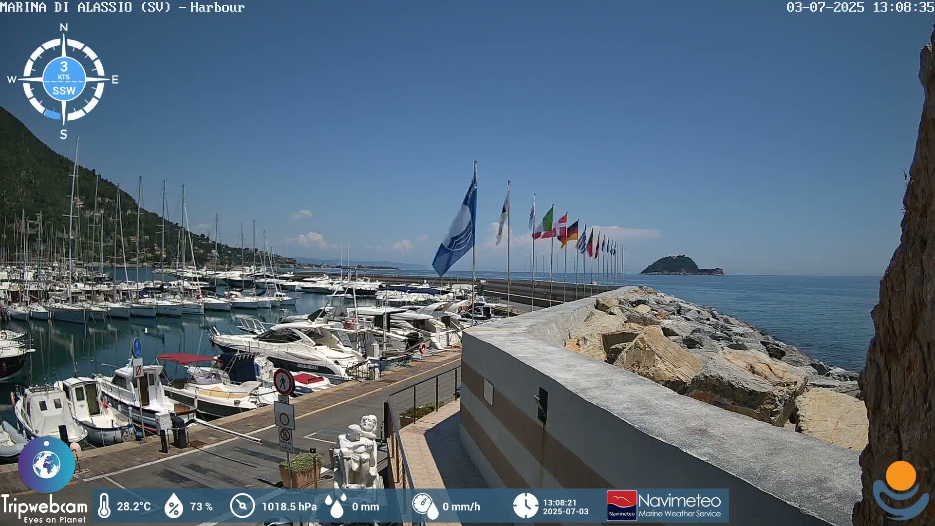 Alassio  Marina , Porto Luca Ferrari Live Cam - Alassio,  Liguria, Italy