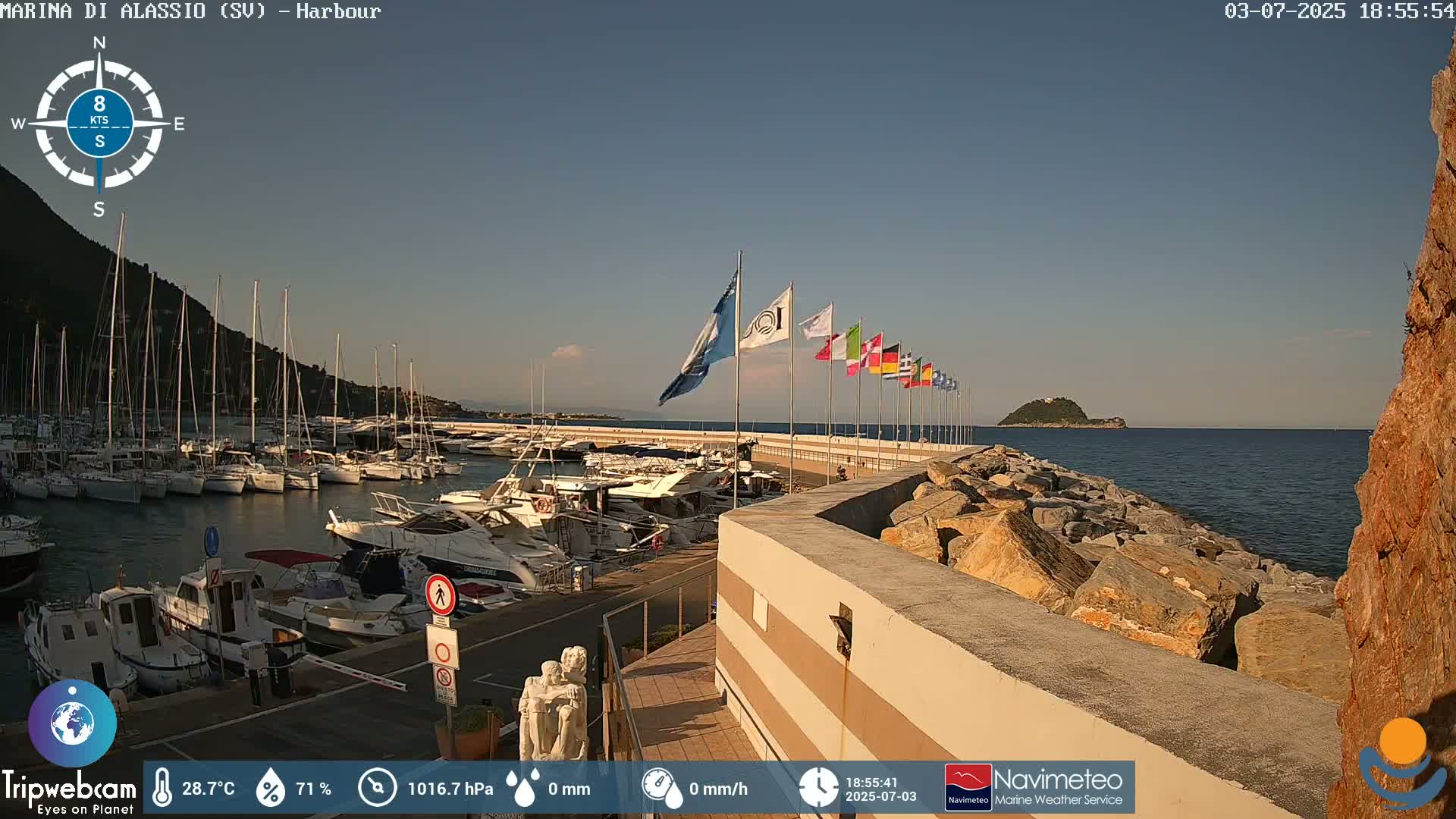 Alassio  Marina , Porto Luca Ferrari Live Cam - Alassio,  Liguria, Italy
