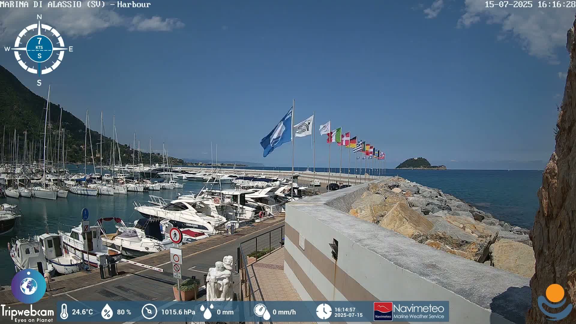 Alassio  Marina , Porto Luca Ferrari Live Cam - Alassio,  Liguria, Italy