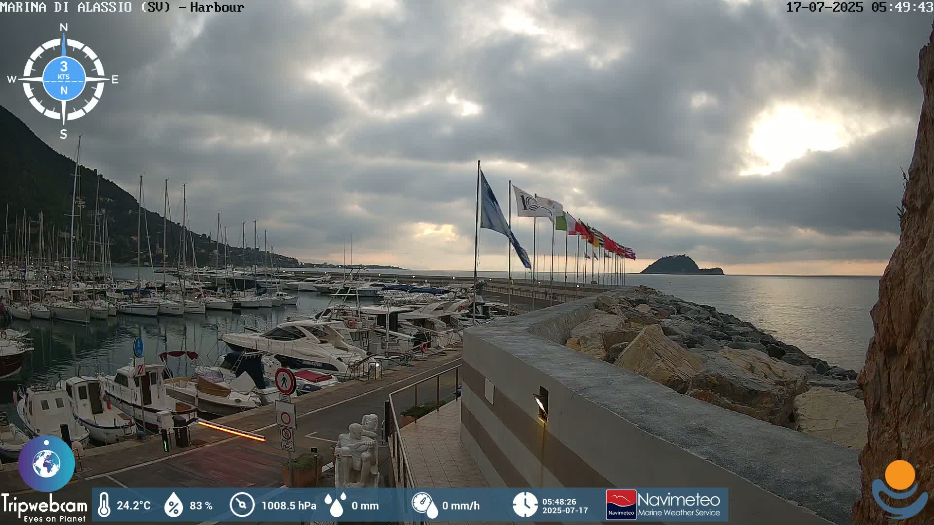 Alassio  Marina , Porto Luca Ferrari Live Cam - Alassio,  Liguria, Italy