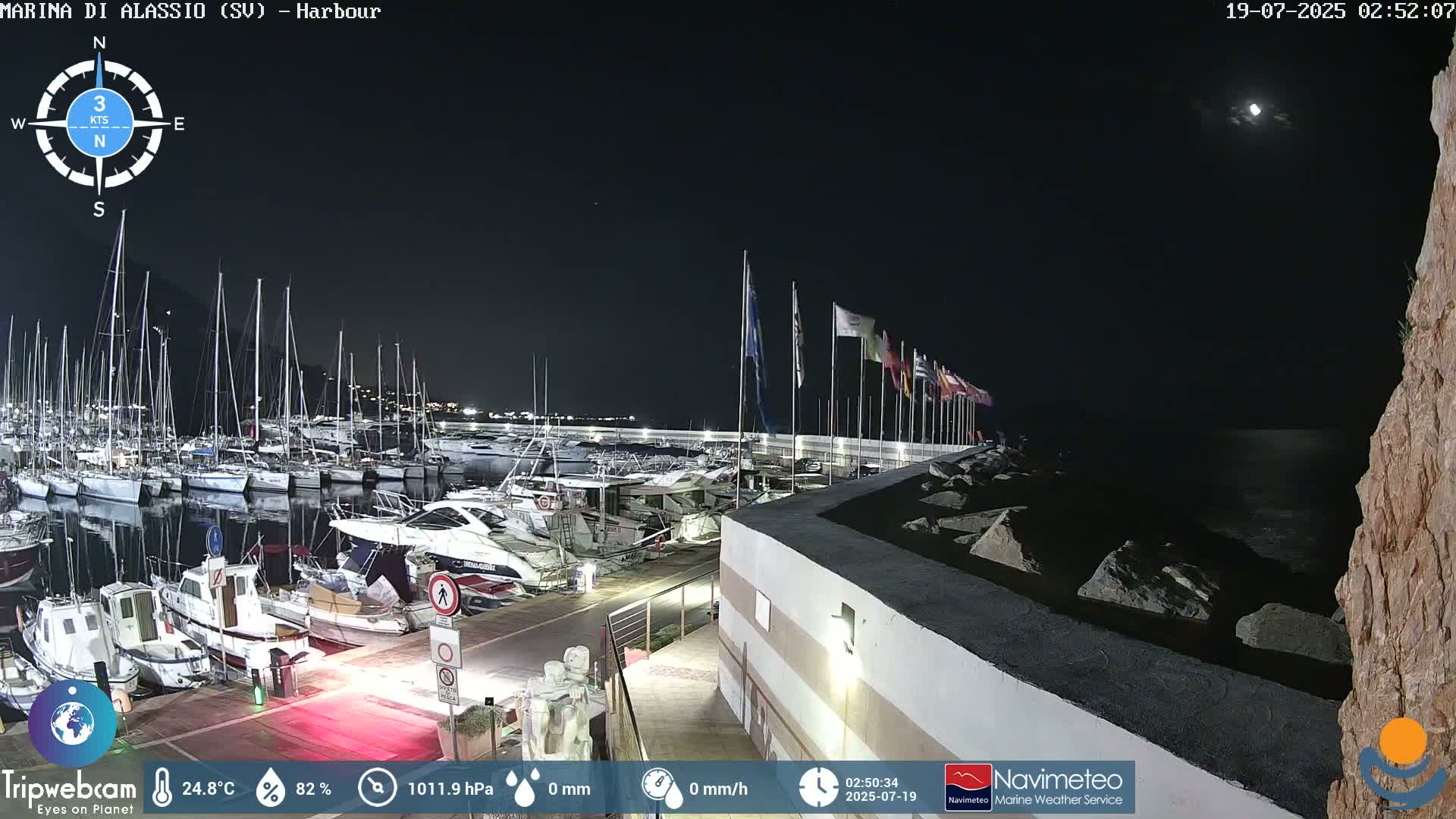 Alassio  Marina , Porto Luca Ferrari Live Cam - Alassio,  Liguria, Italy