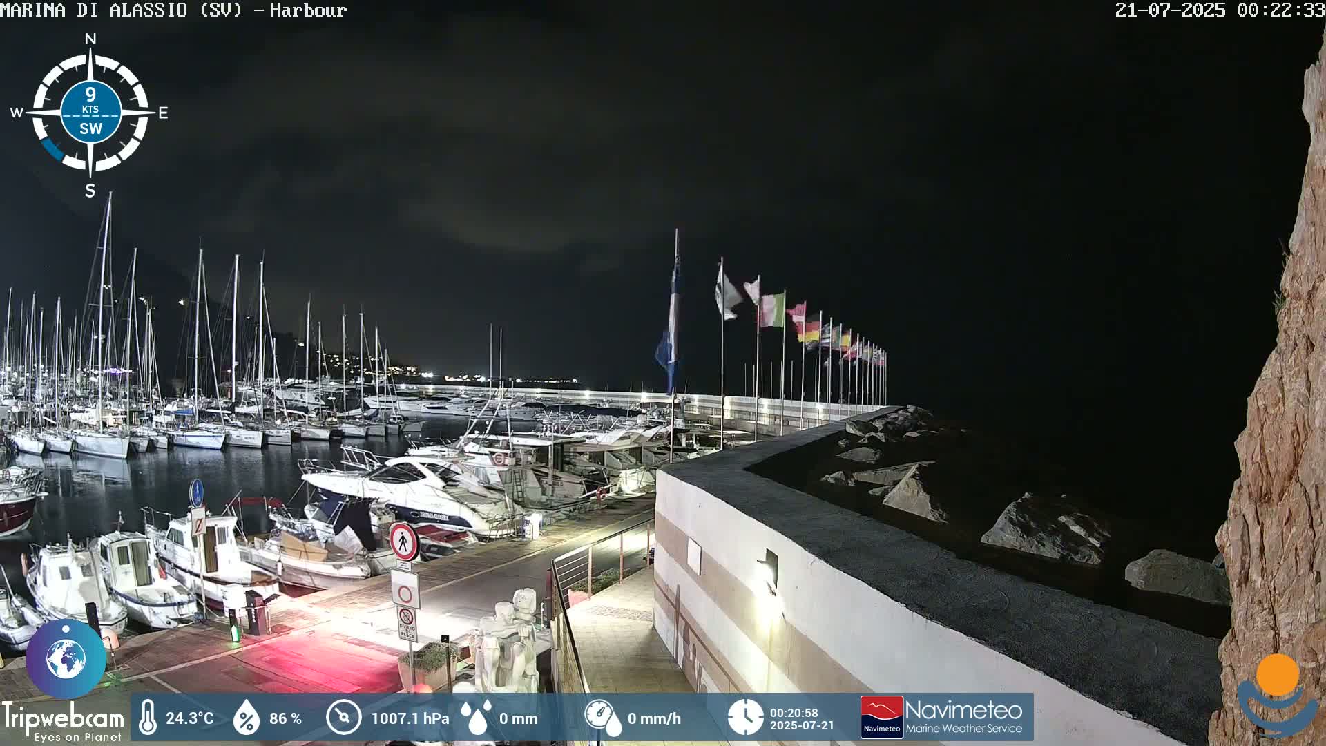 Alassio  Marina , Porto Luca Ferrari Live Cam - Alassio,  Liguria, Italy