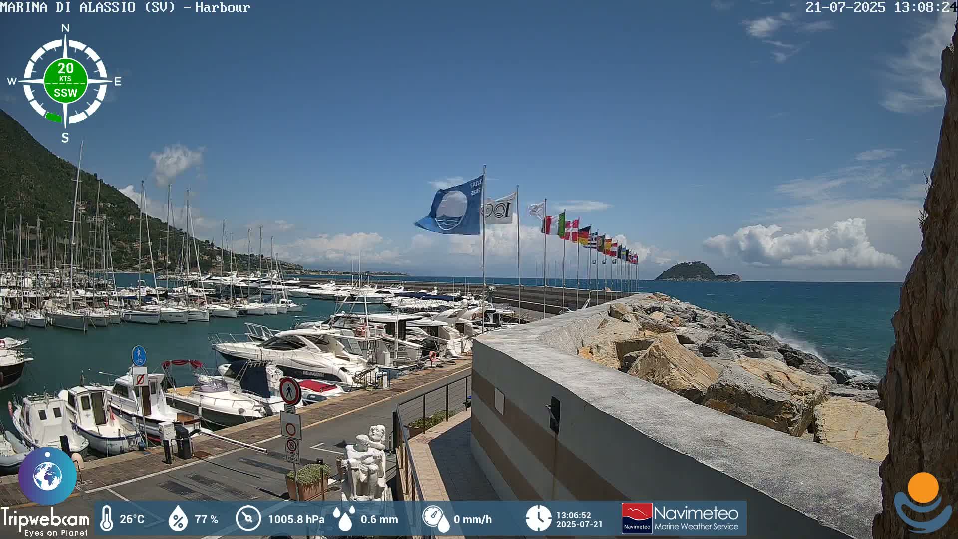 Alassio  Marina , Porto Luca Ferrari Live Cam - Alassio,  Liguria, Italy