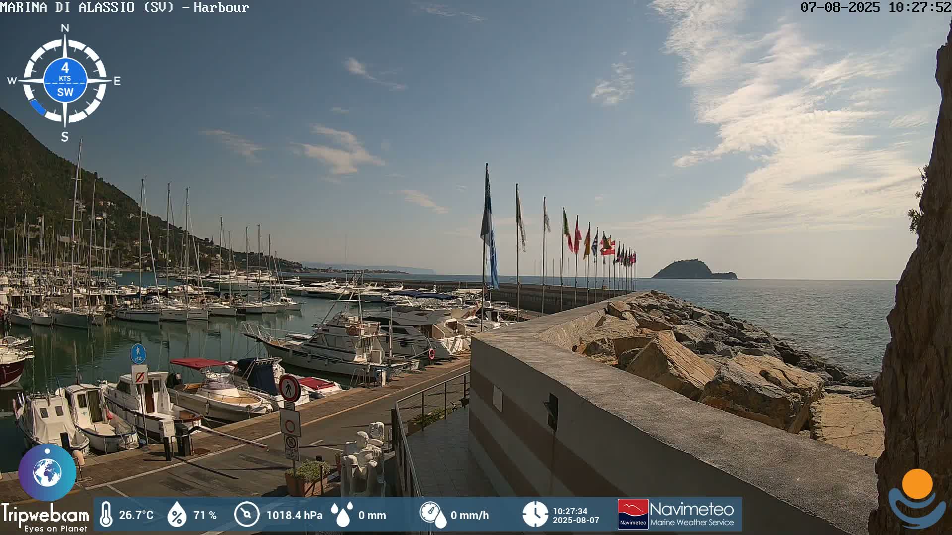 Alassio  Marina , Porto Luca Ferrari Live Cam - Alassio,  Liguria, Italy