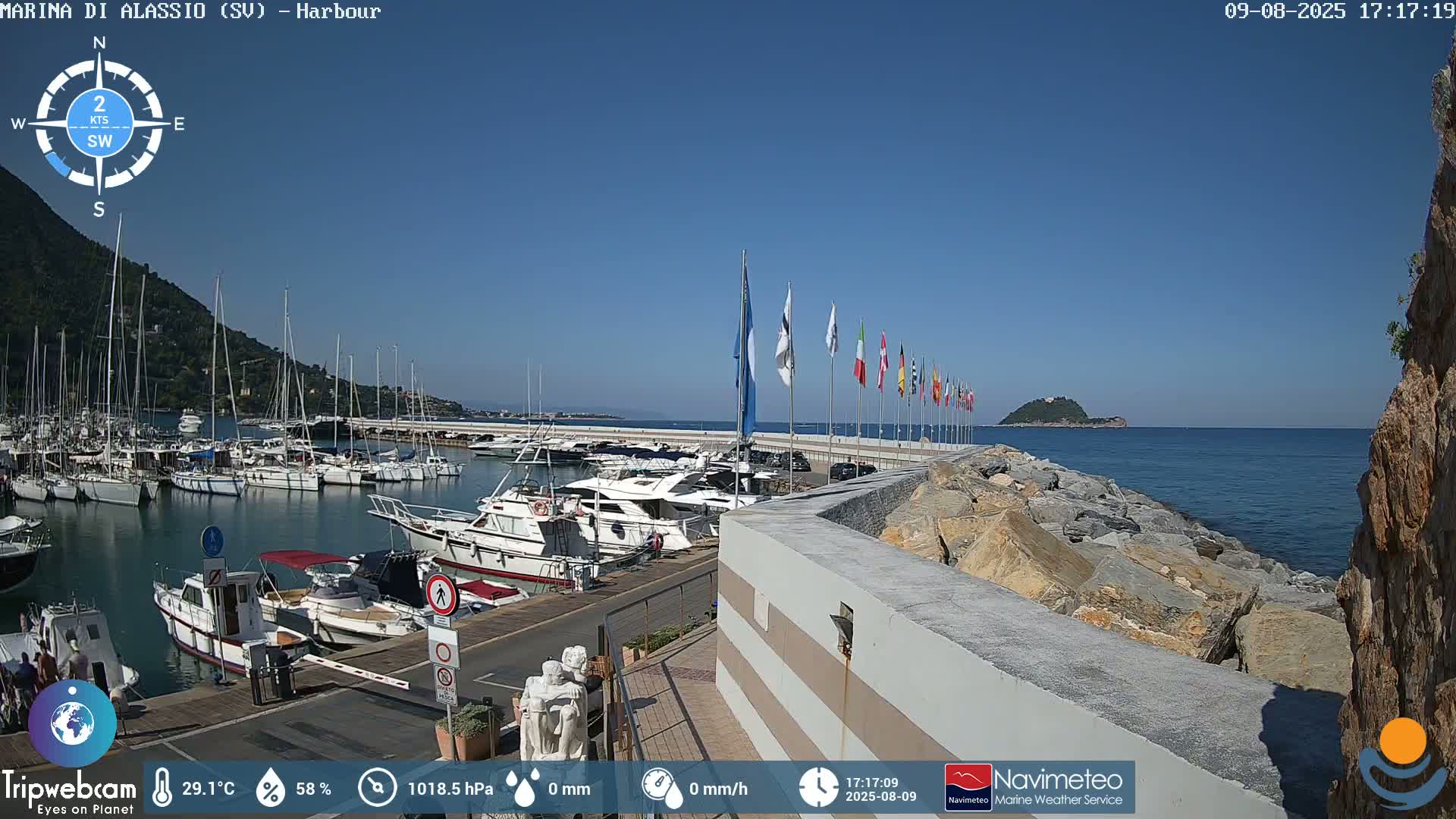 Alassio  Marina , Porto Luca Ferrari Live Cam - Alassio,  Liguria, Italy