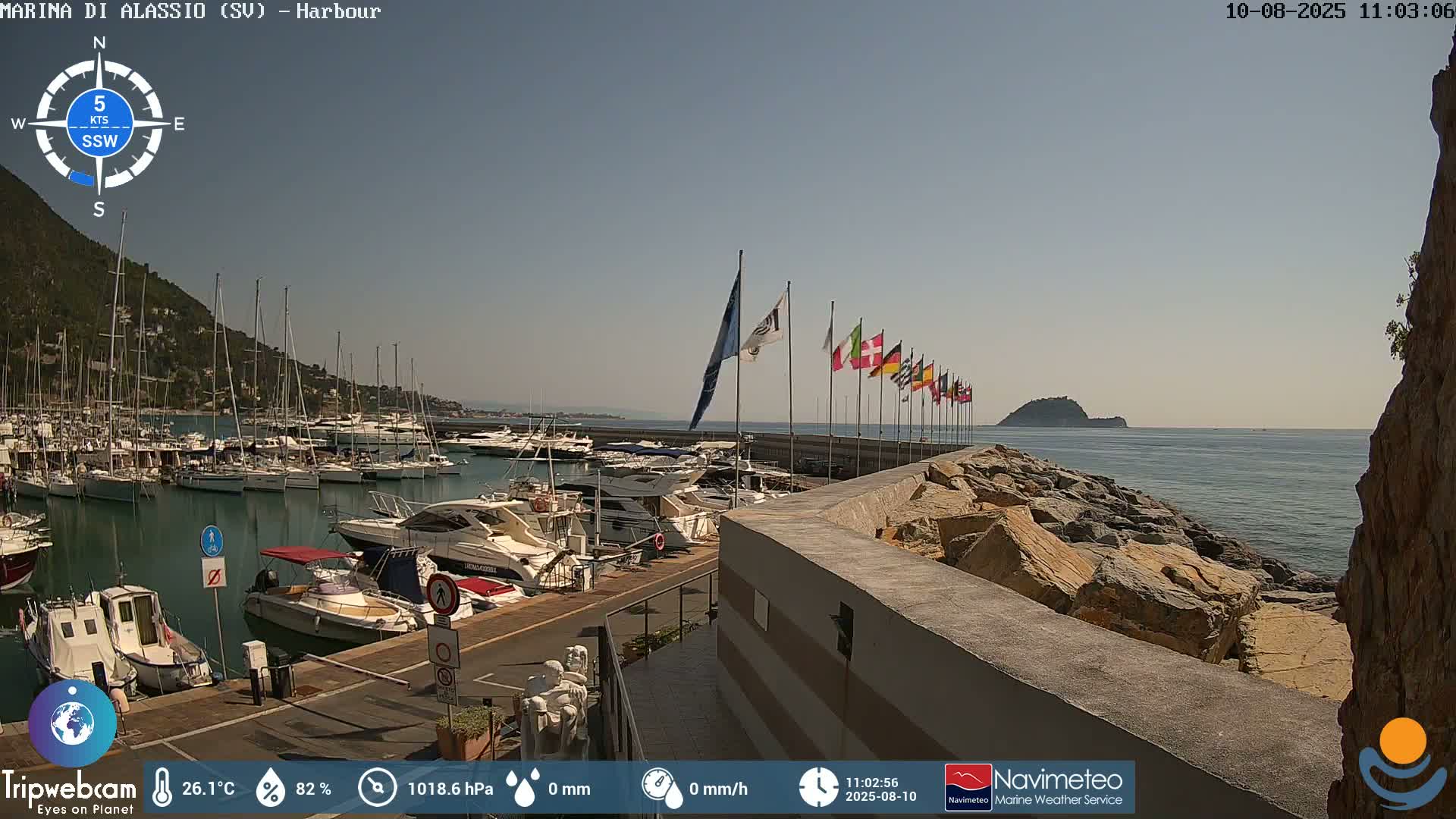 Alassio  Marina , Porto Luca Ferrari Live Cam - Alassio,  Liguria, Italy