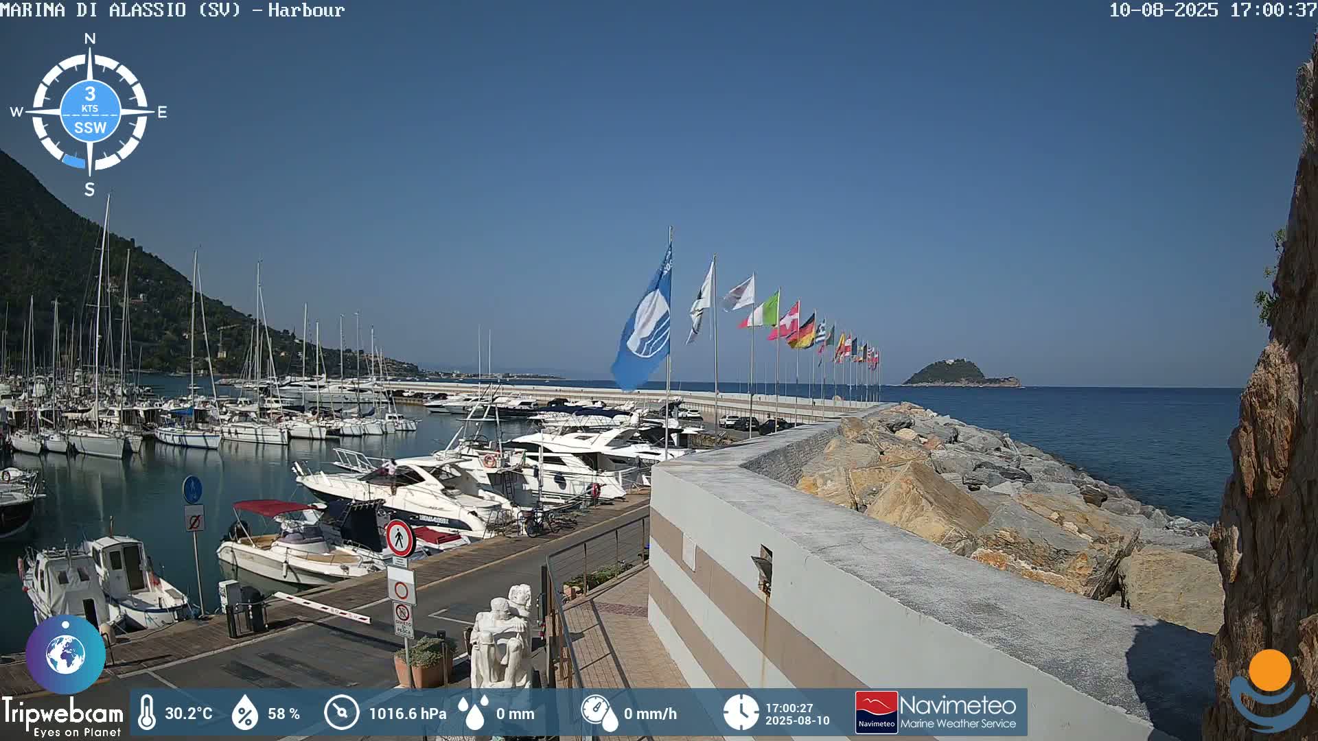 Alassio  Marina , Porto Luca Ferrari Live Cam - Alassio,  Liguria, Italy