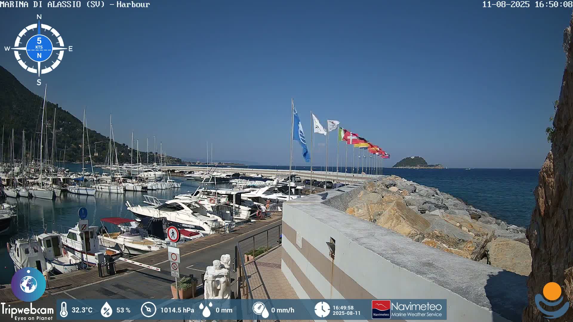 Alassio  Marina , Porto Luca Ferrari Live Cam - Alassio,  Liguria, Italy