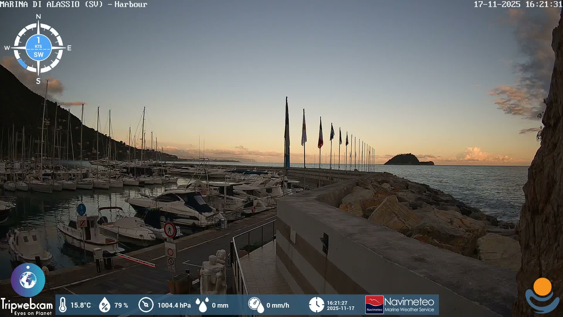Alassio  Marina , Porto Luca Ferrari Live Cam - Alassio,  Liguria, Italy