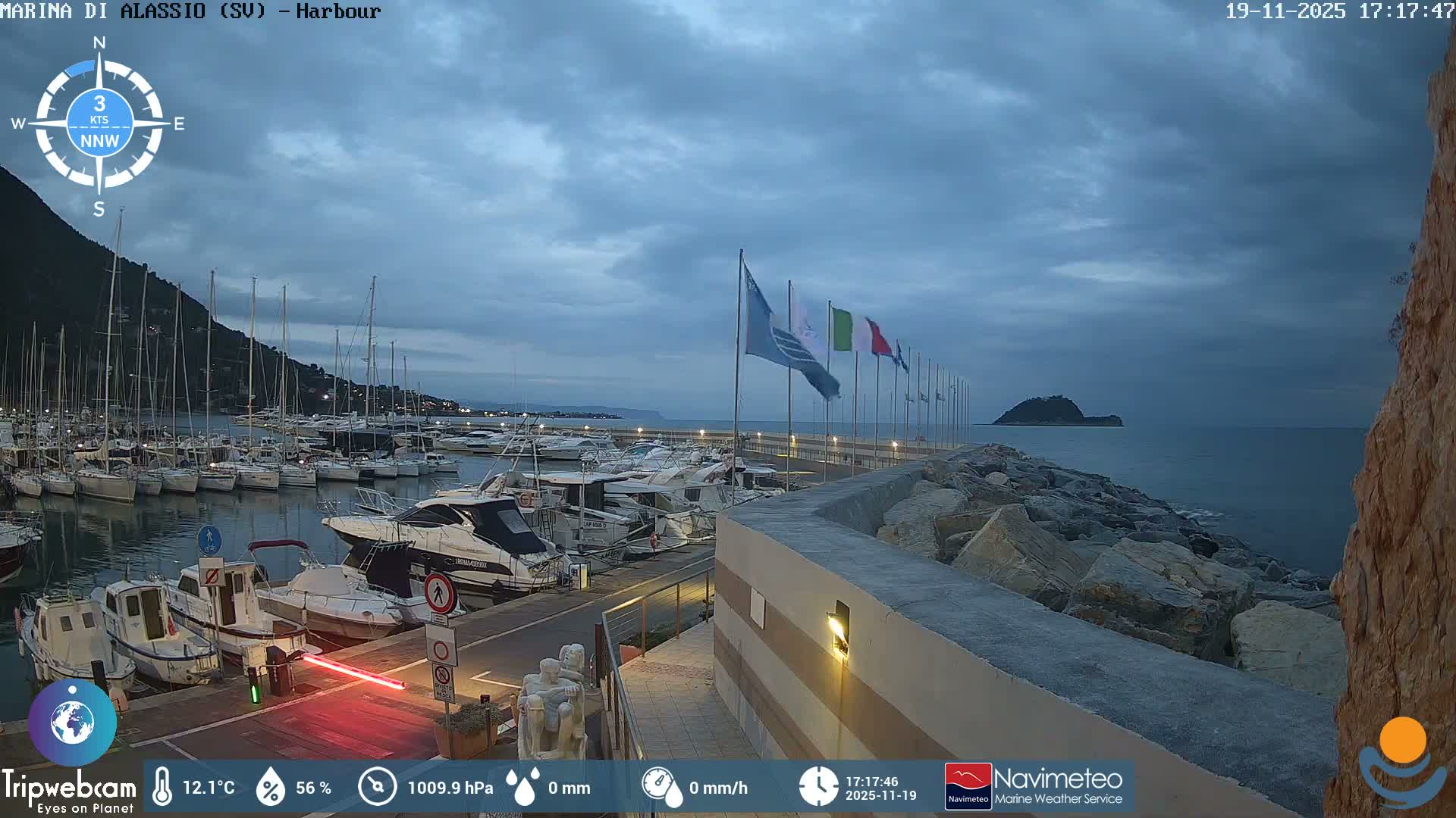 Alassio  Marina , Porto Luca Ferrari Live Cam - Alassio,  Liguria, Italy