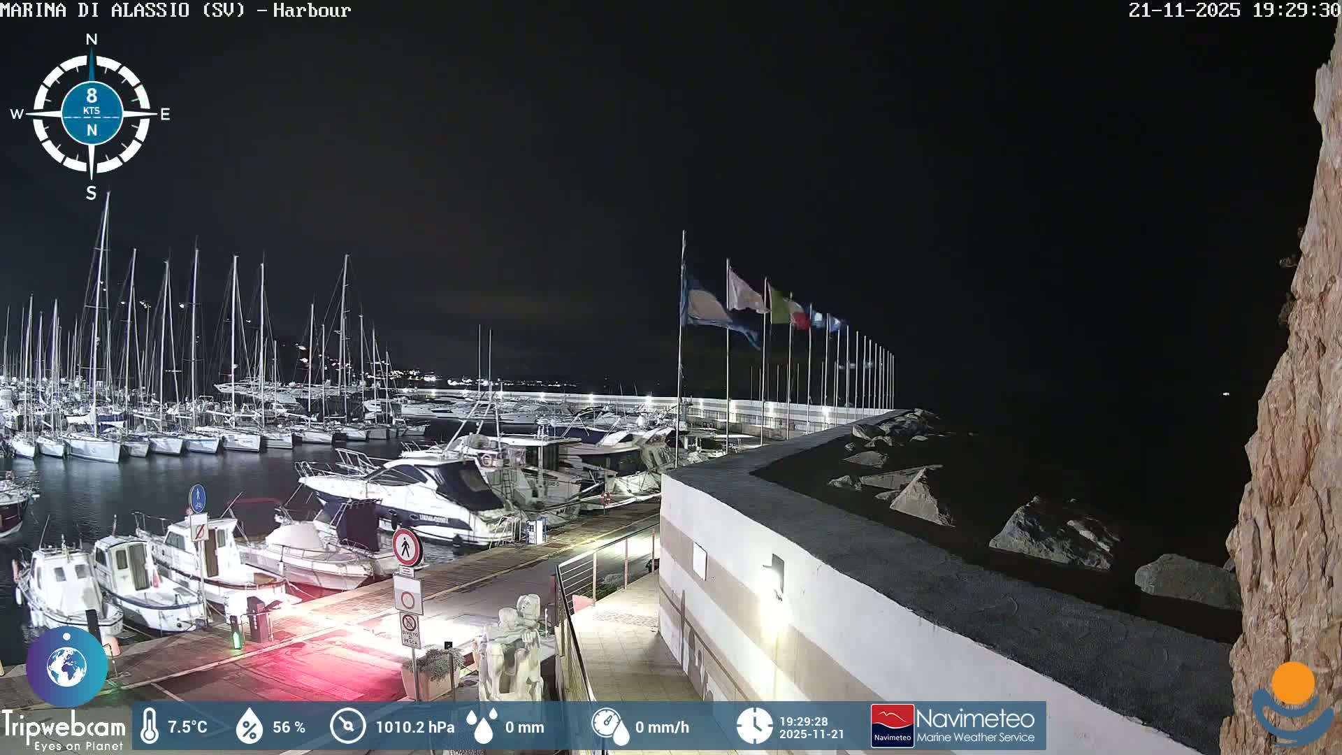 Alassio  Marina , Porto Luca Ferrari Live Cam - Alassio,  Liguria, Italy