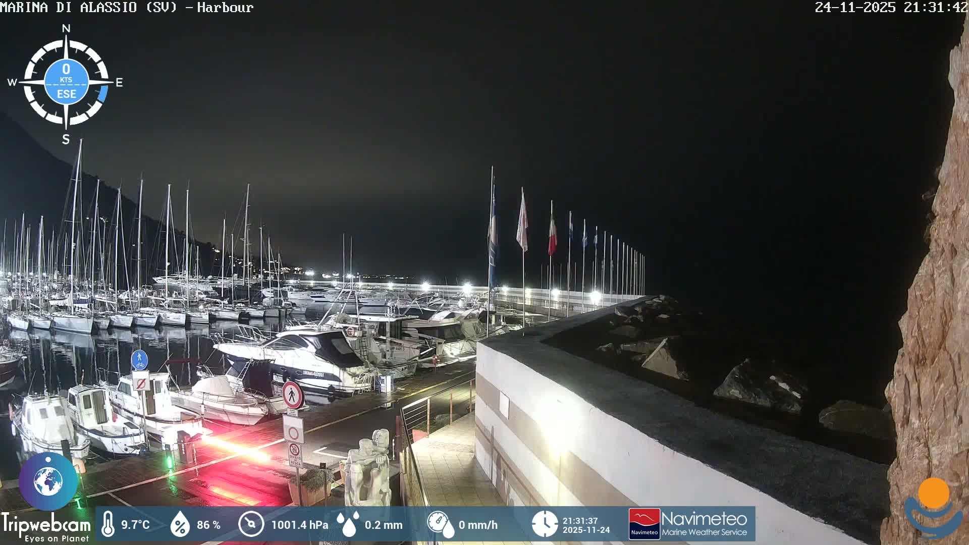 Alassio  Marina , Porto Luca Ferrari Live Cam - Alassio,  Liguria, Italy