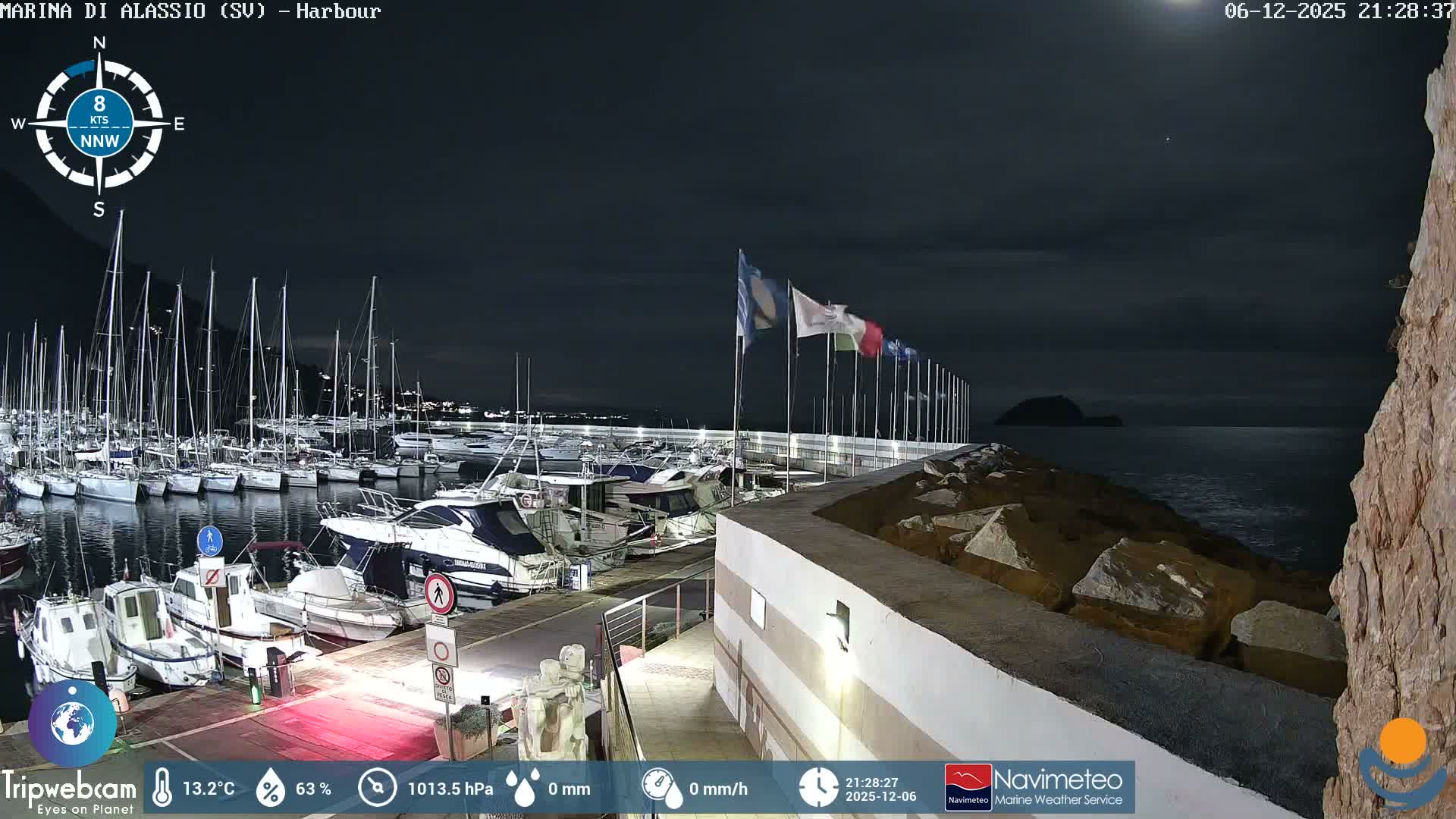 Alassio  Marina , Porto Luca Ferrari Live Cam - Alassio,  Liguria, Italy