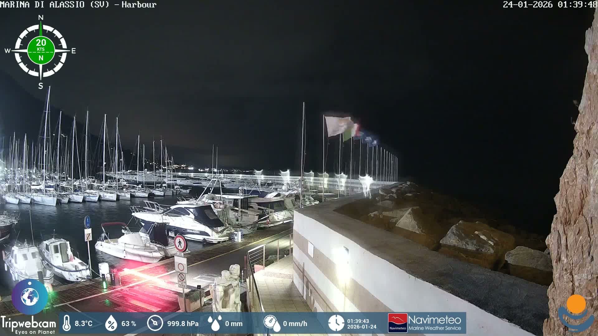 Alassio  Marina , Porto Luca Ferrari Live Cam - Alassio,  Liguria, Italy