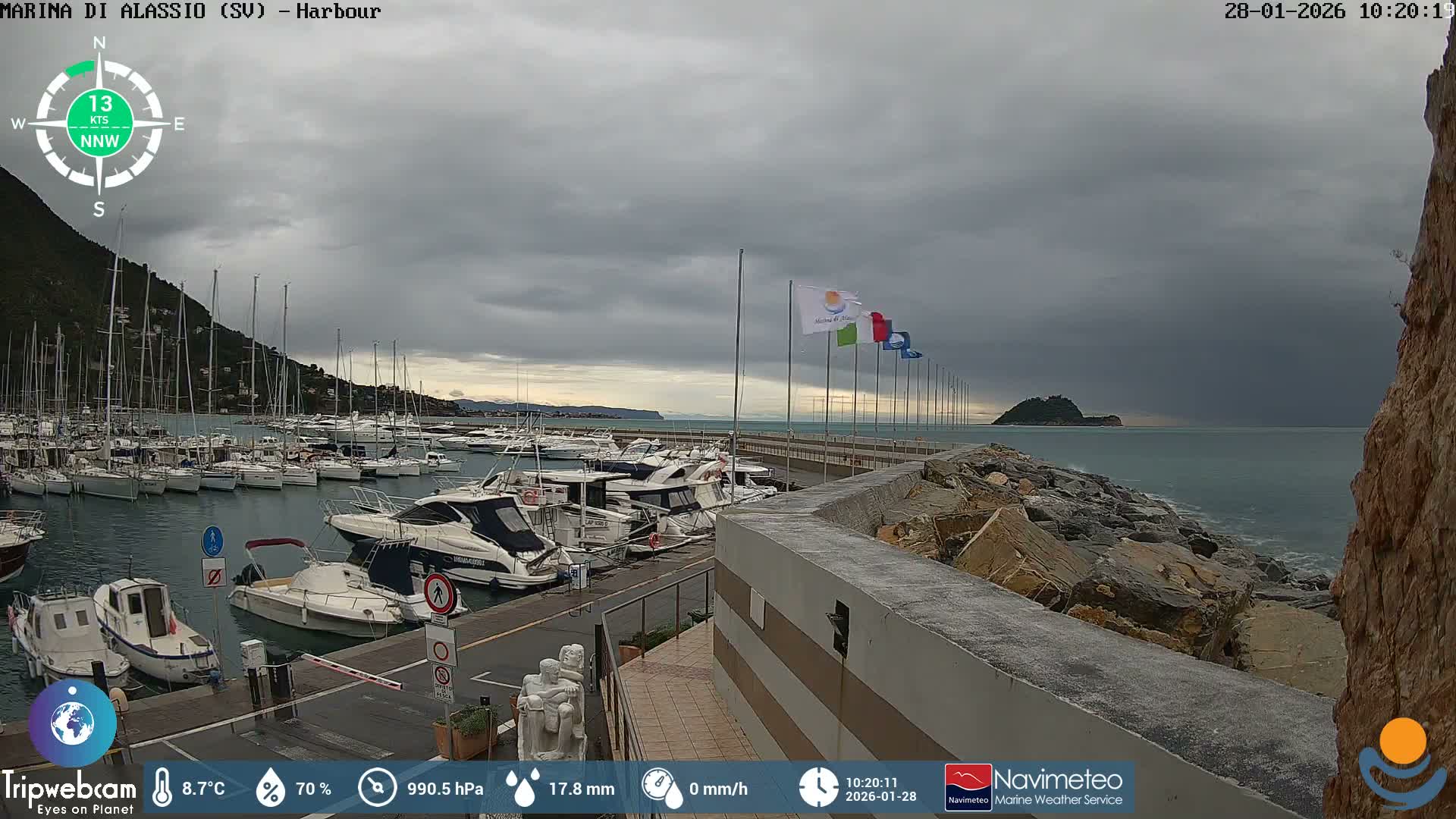 Alassio  Marina , Porto Luca Ferrari Live Cam - Alassio,  Liguria, Italy