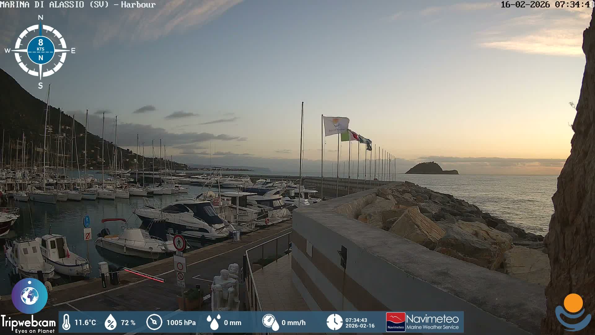Alassio  Marina , Porto Luca Ferrari Live Cam - Alassio,  Liguria, Italy