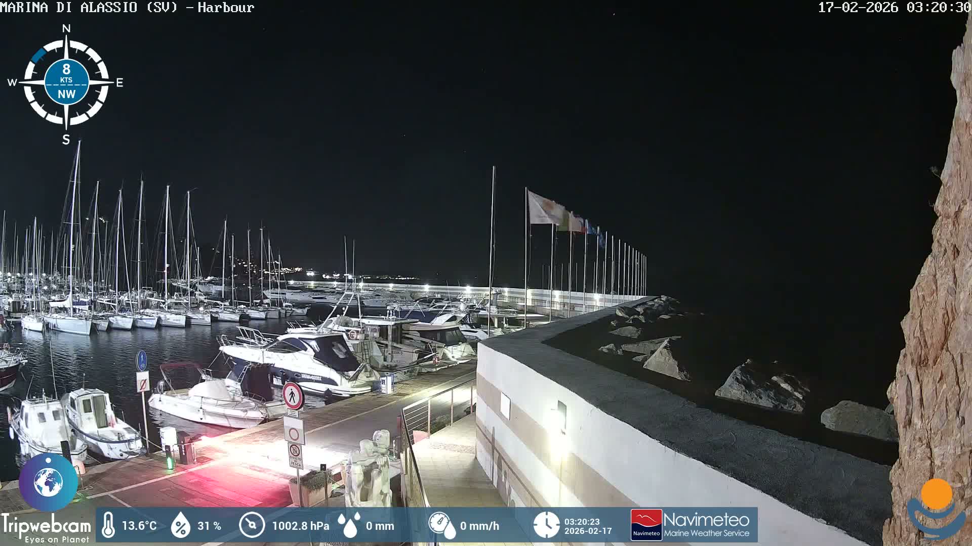 Alassio  Marina , Porto Luca Ferrari Live Cam - Alassio,  Liguria, Italy