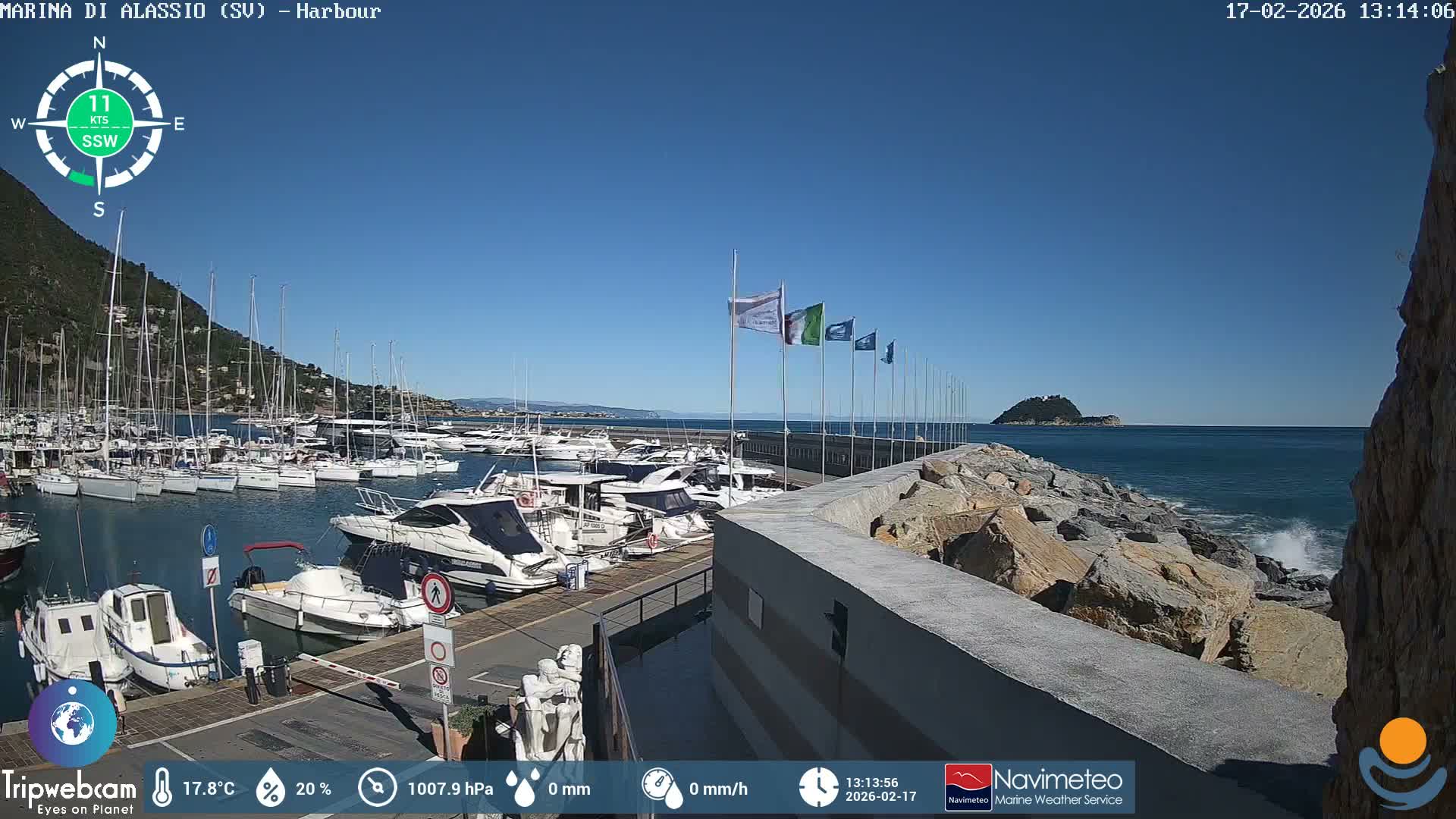 Alassio  Marina , Porto Luca Ferrari Live Cam - Alassio,  Liguria, Italy