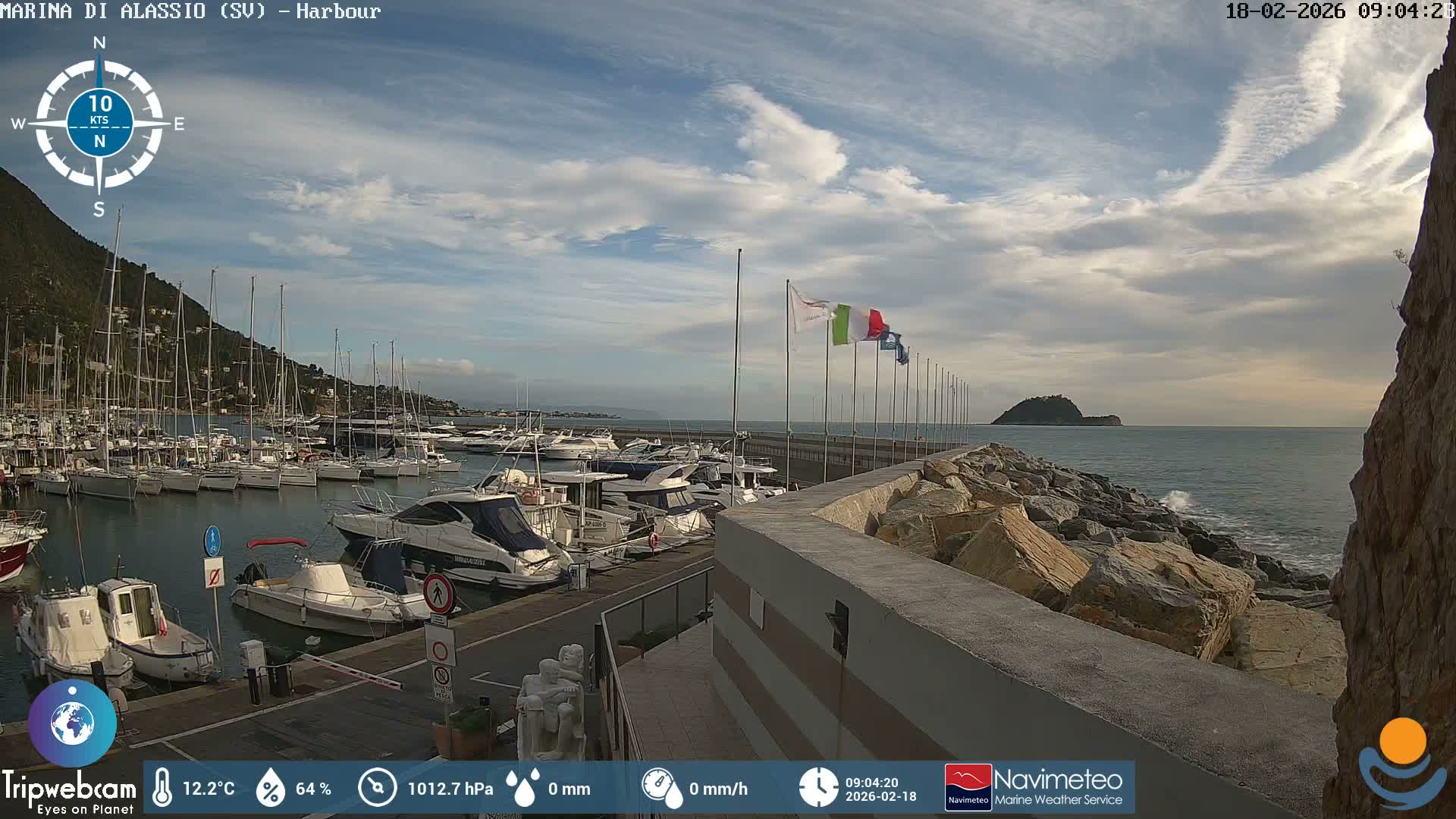 Alassio  Marina , Porto Luca Ferrari Live Cam - Alassio,  Liguria, Italy