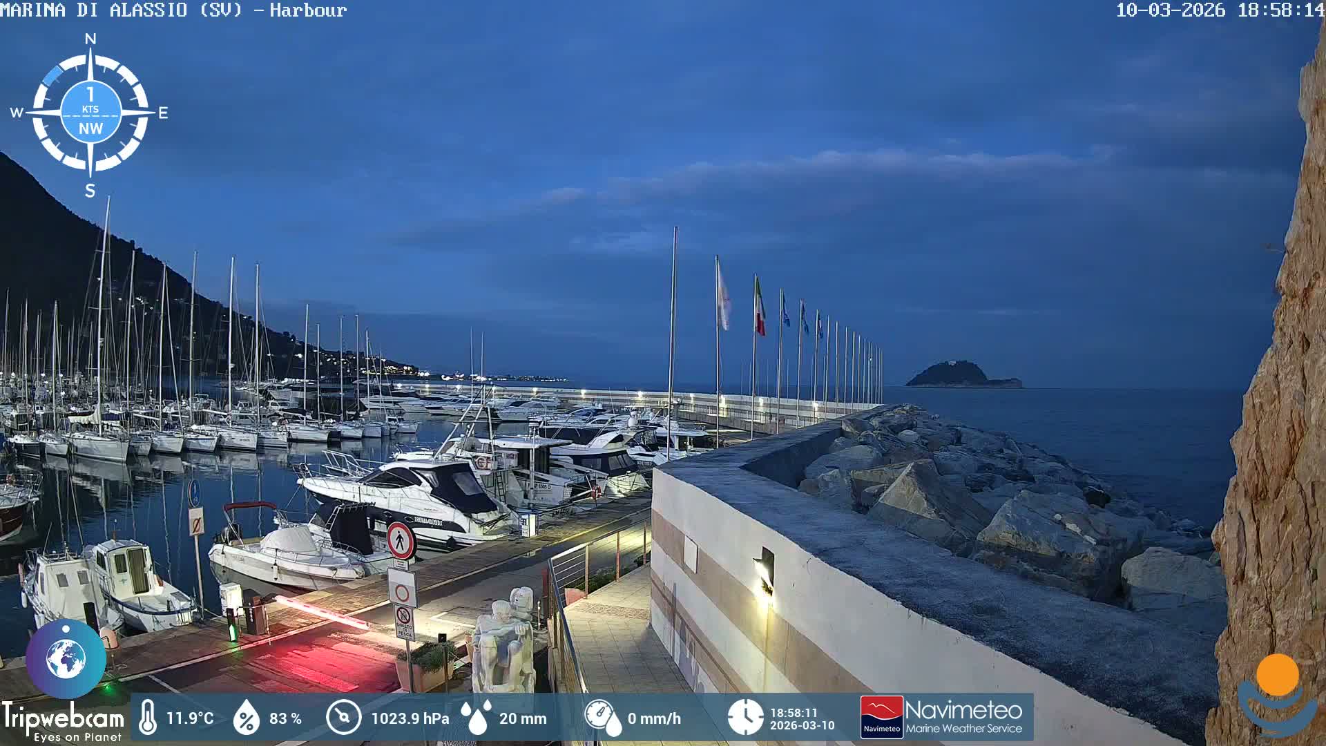 Alassio  Marina , Porto Luca Ferrari Live Cam - Alassio,  Liguria, Italy