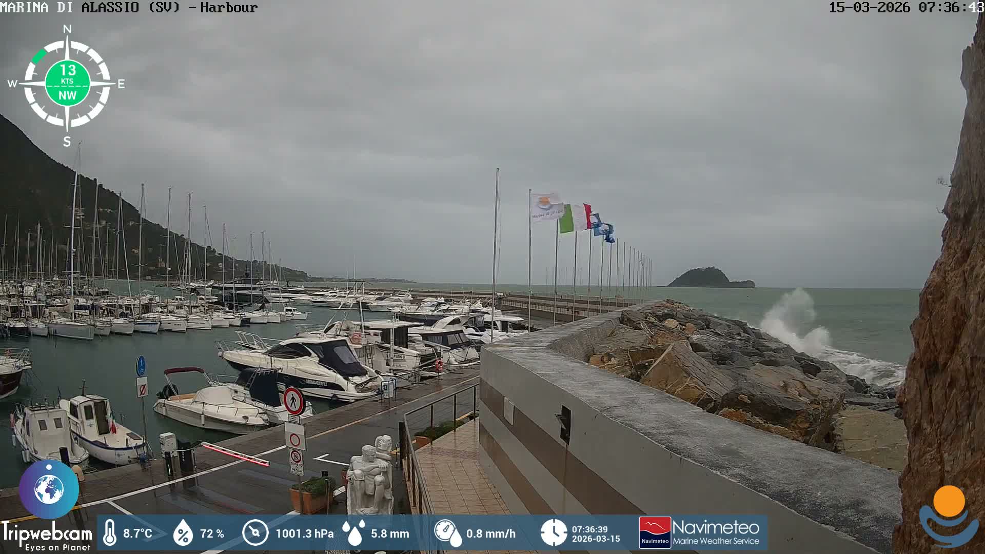 Alassio  Marina , Porto Luca Ferrari Live Cam - Alassio,  Liguria, Italy