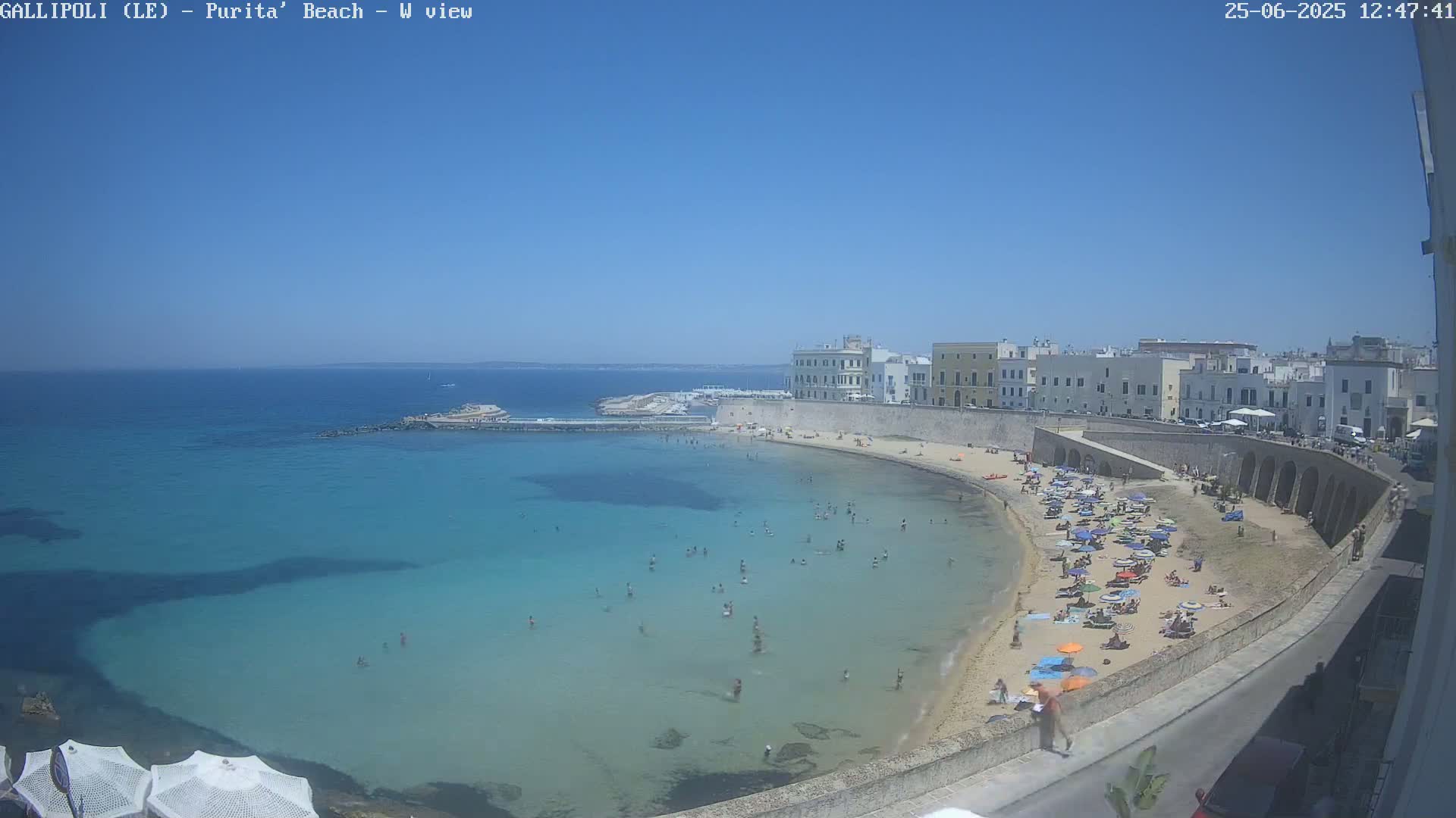 Gallipoli, Purita Beach Live Cam -  Apulia, Italy