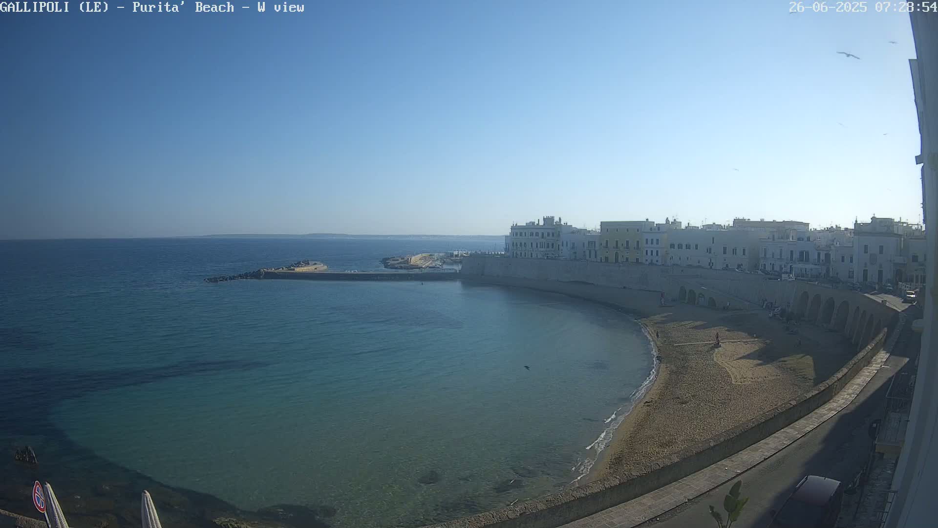 Gallipoli, Purita Beach Live Cam -  Apulia, Italy