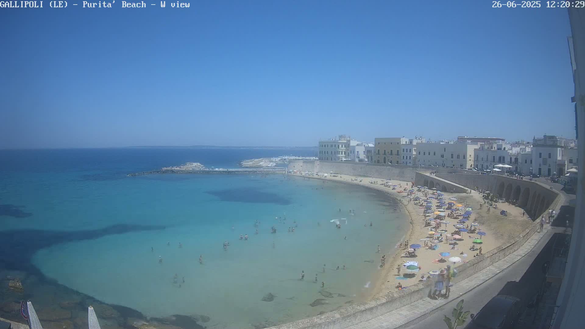 Gallipoli, Purita Beach Live Cam -  Apulia, Italy
