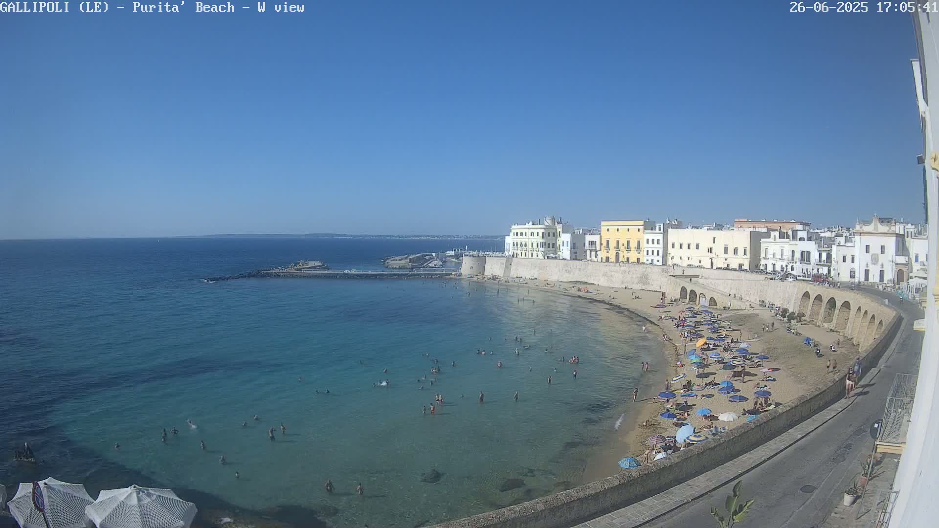 Gallipoli, Purita Beach Live Cam -  Apulia, Italy