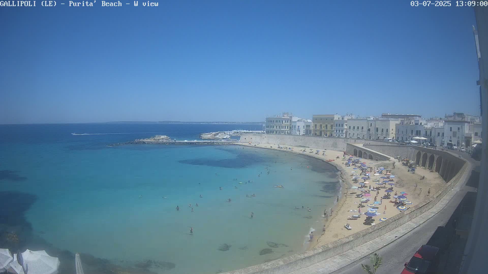 Gallipoli, Purita Beach Live Cam -  Apulia, Italy