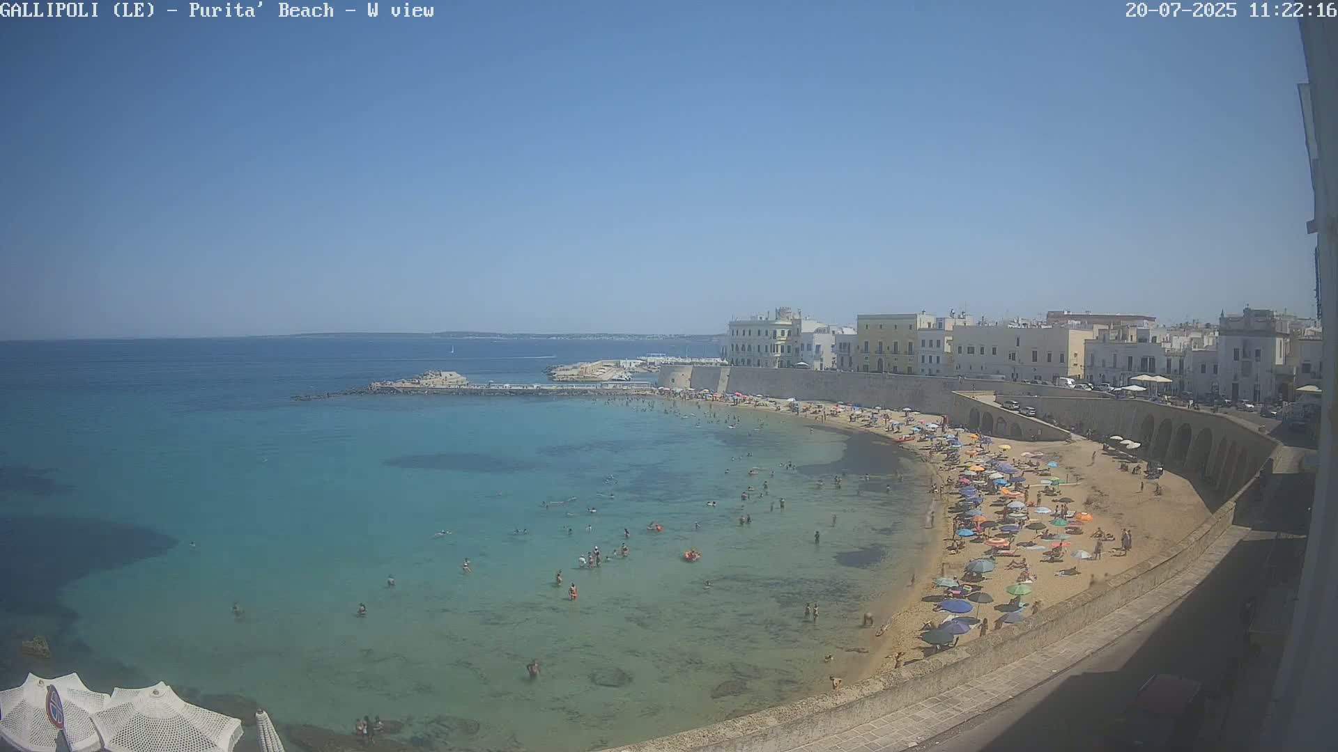 Gallipoli, Purita Beach Live Cam -  Apulia, Italy