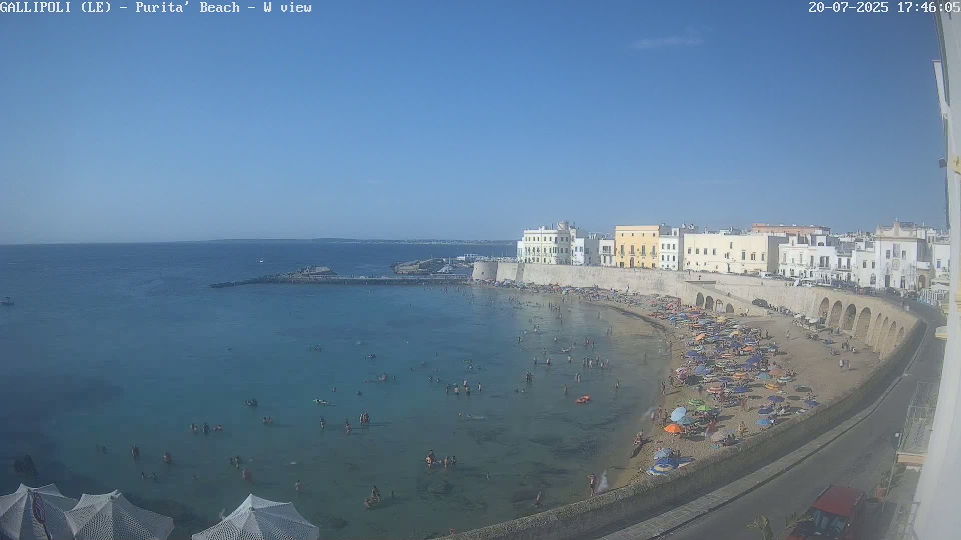 Gallipoli, Purita Beach Live Cam -  Apulia, Italy