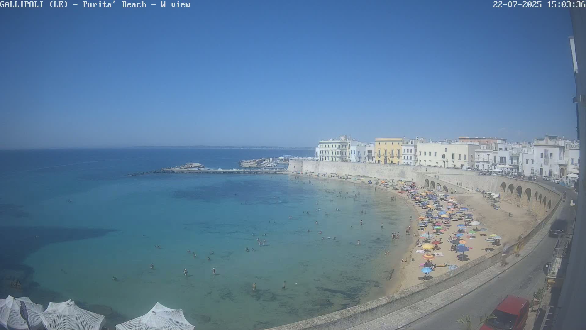 Gallipoli, Purita Beach Live Cam -  Apulia, Italy