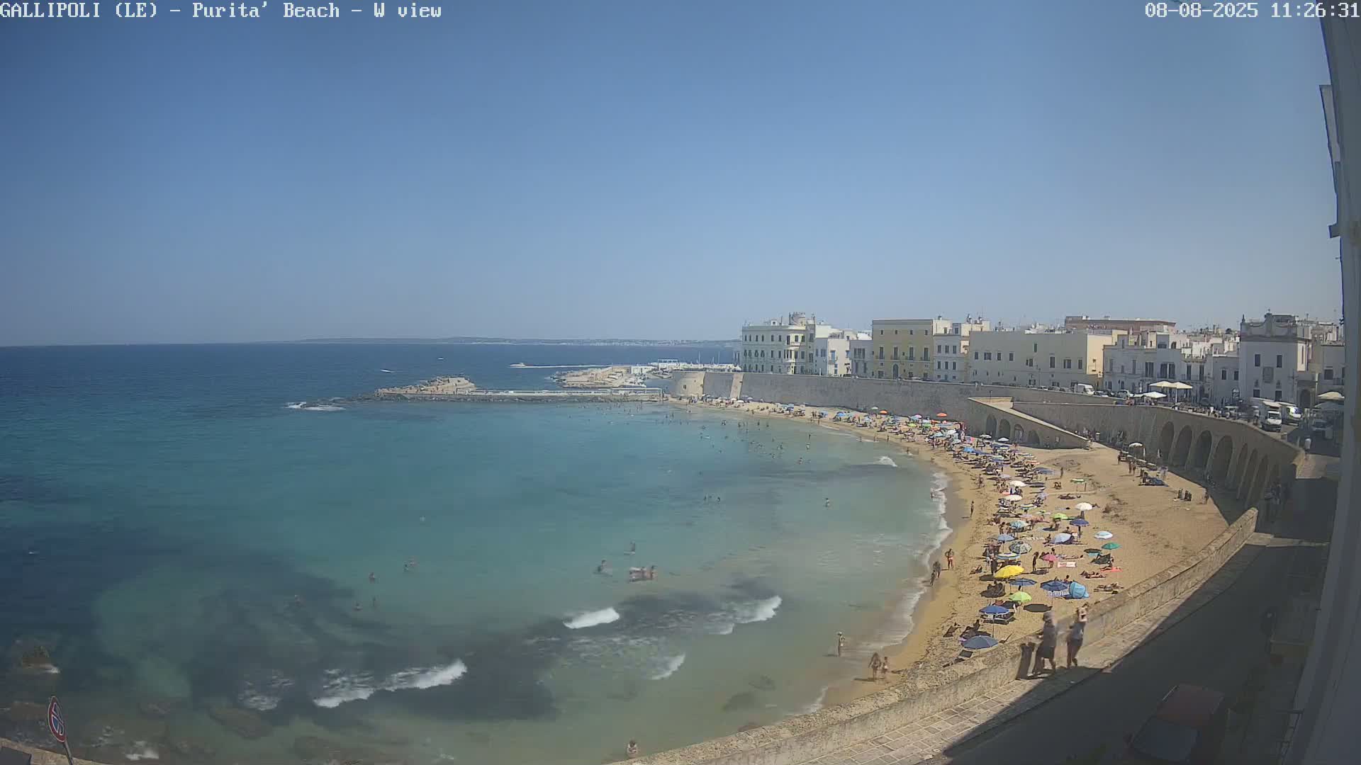 Gallipoli, Purita Beach Live Cam -  Apulia, Italy