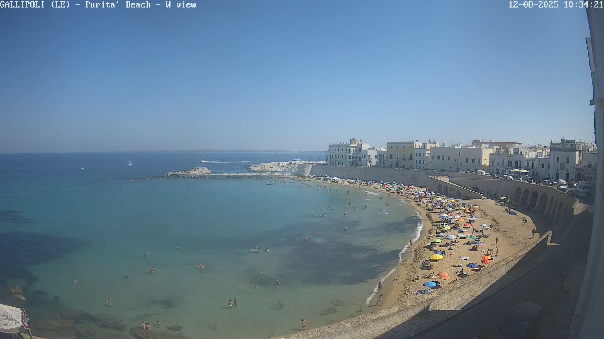 Gallipoli, Purita Beach Live Cam -  Apulia, Italy