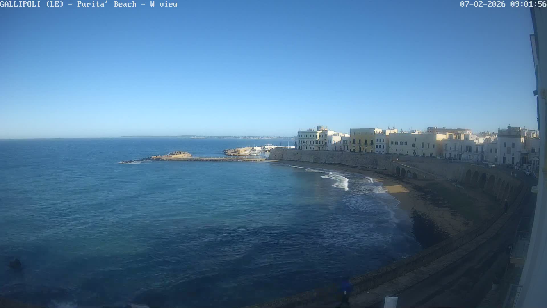Gallipoli, Purita Beach Live Cam -  Apulia, Italy