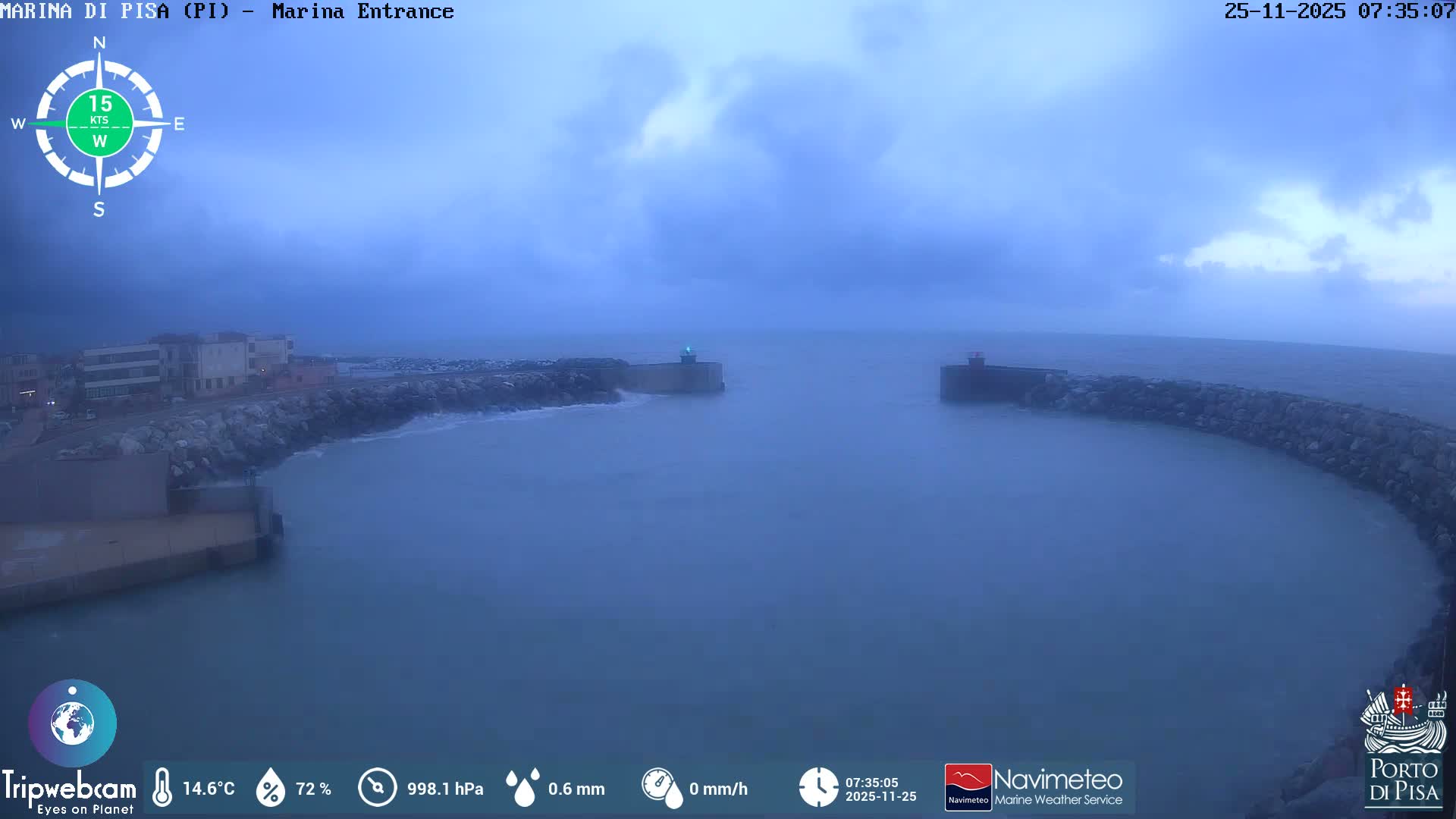 Port of Pisa Marina Live Cam - Pisa, Tuscany, Italy