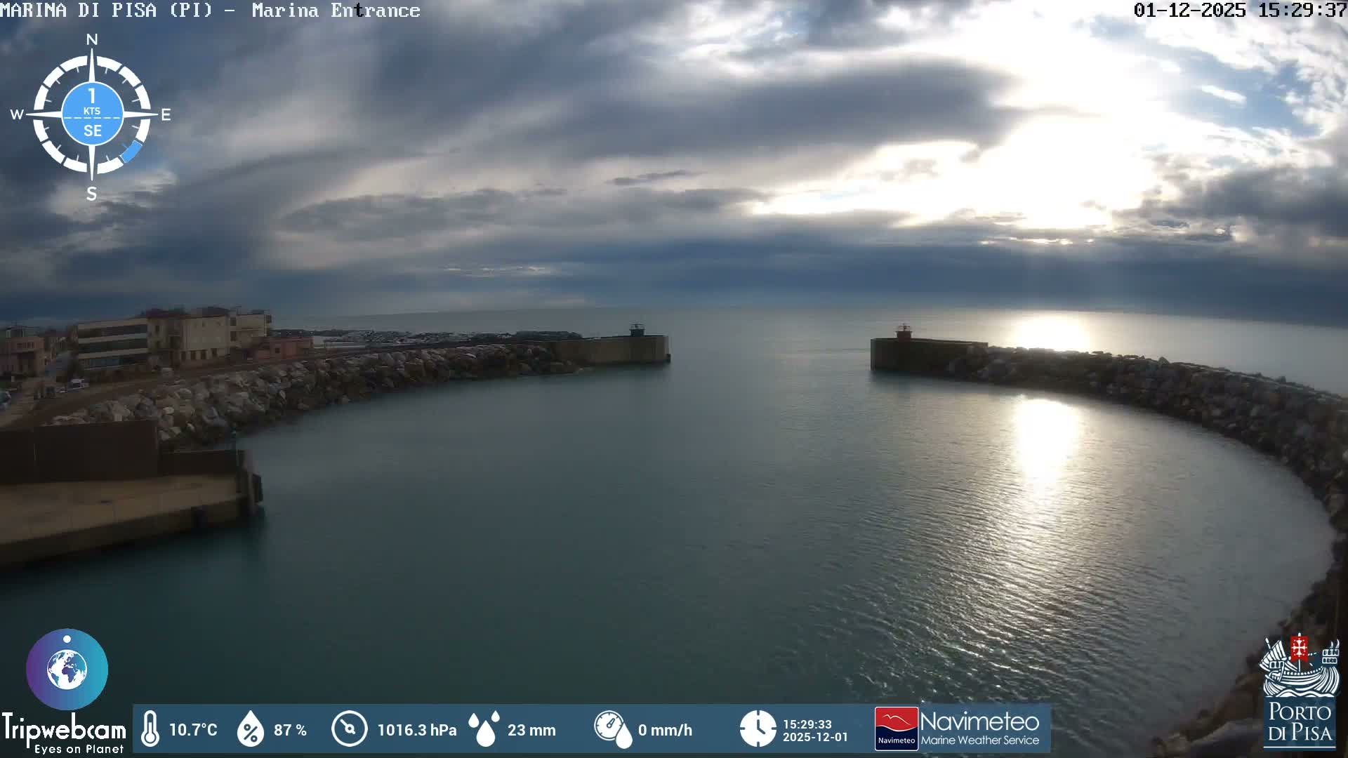 Port of Pisa Marina Live Cam - Pisa, Tuscany, Italy