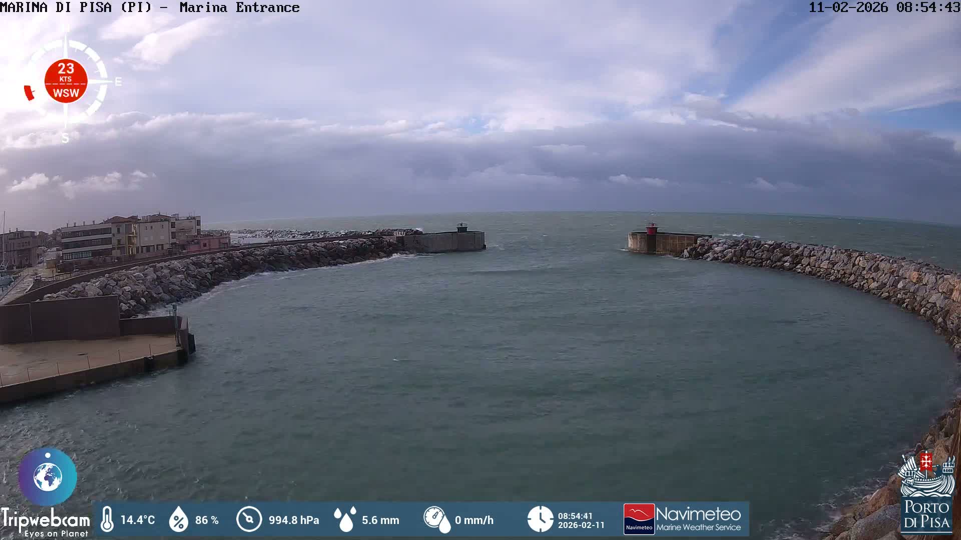 Port of Pisa Marina Live Cam - Pisa, Tuscany, Italy