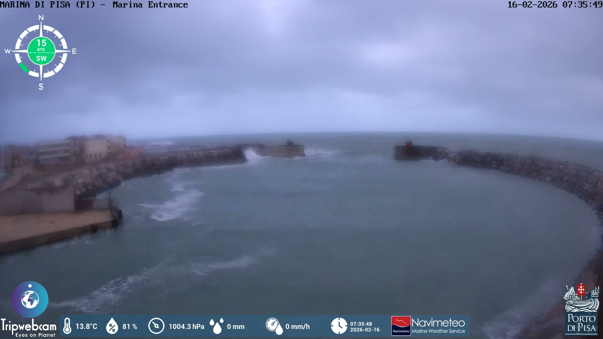 Port of Pisa Marina Live Cam - Pisa, Tuscany, Italy